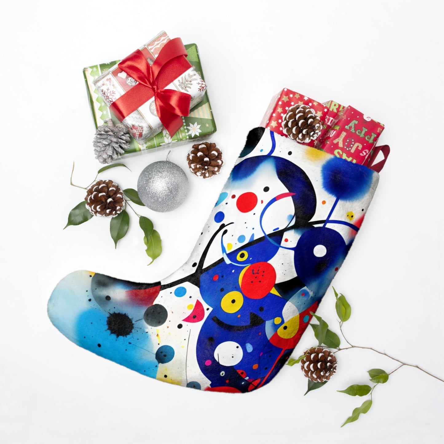 Abstract Christmas Stockings, Inspired by Miro