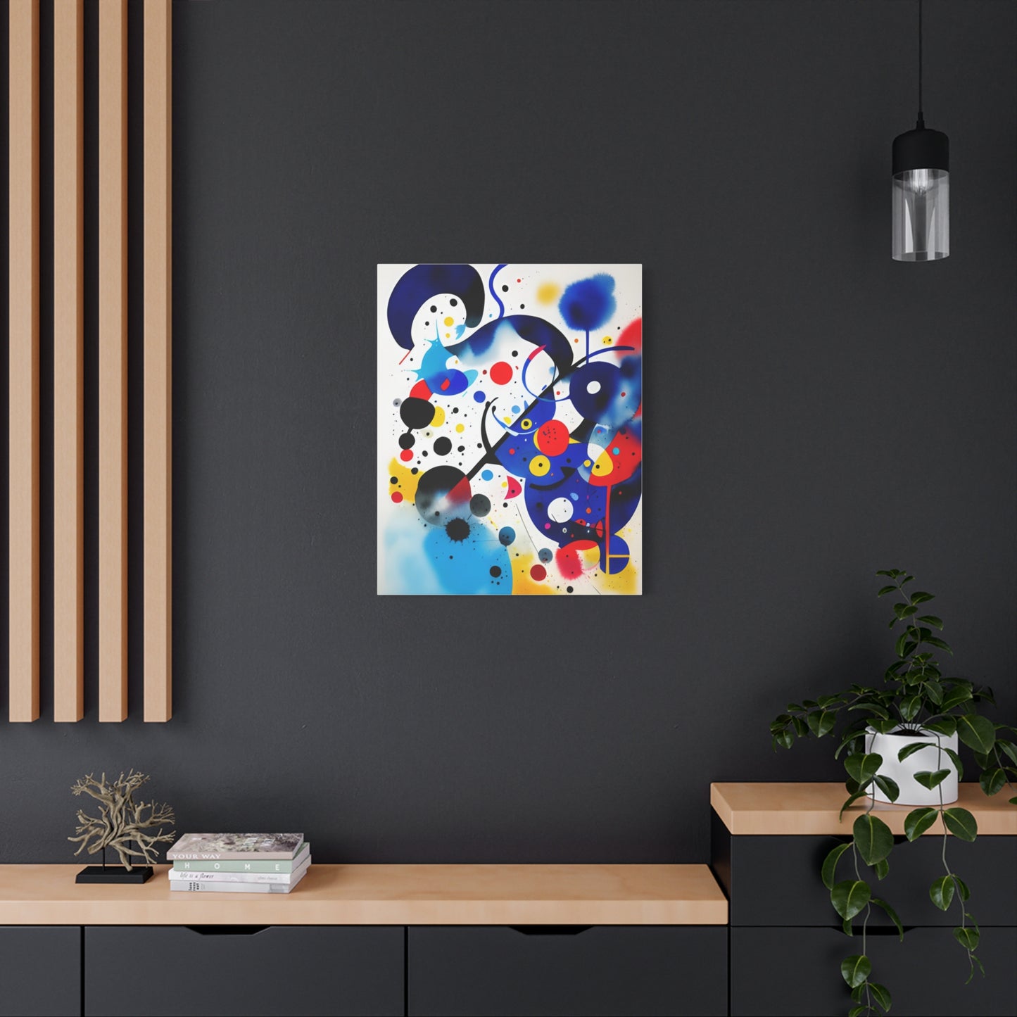 Miro-inspired Matte Canvas, Stretched, 1.25"