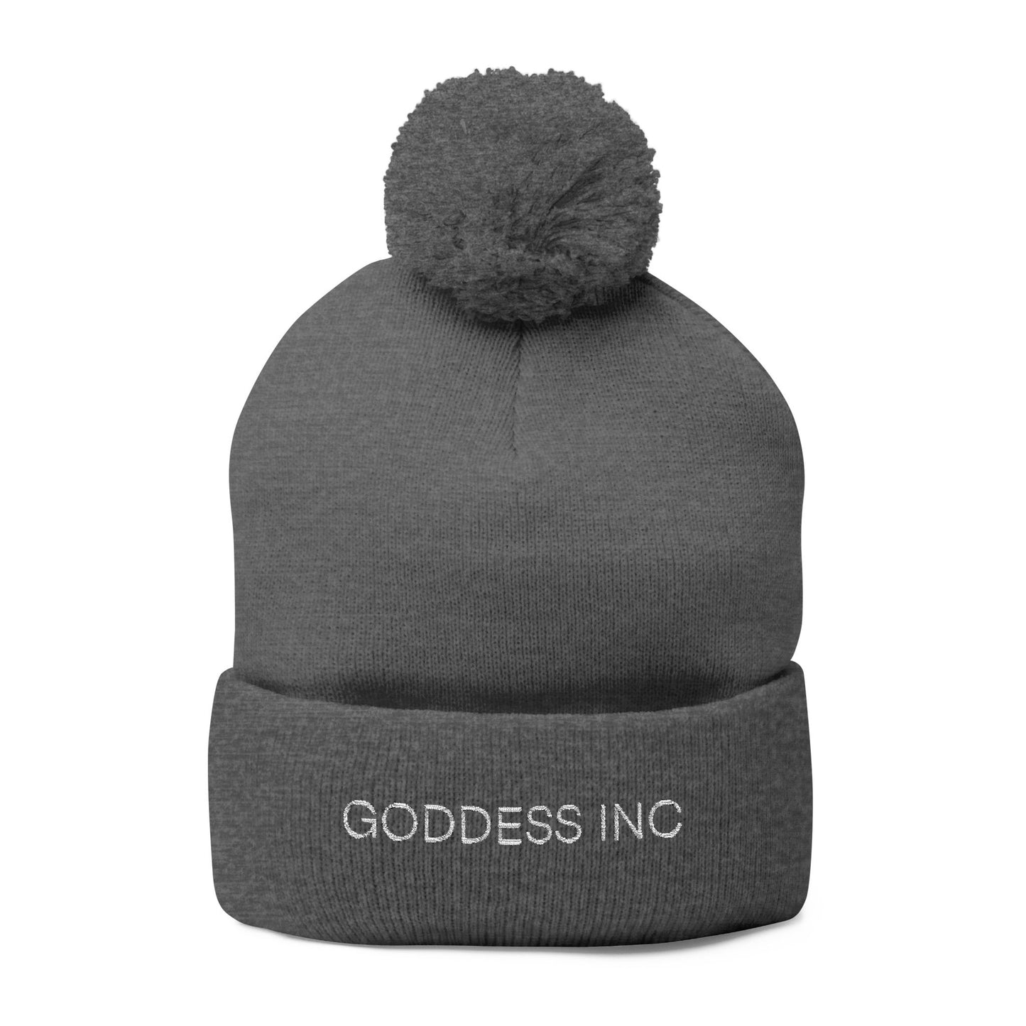 Goddess Inc, Pom-Pom Knit Cap (Embroidery)