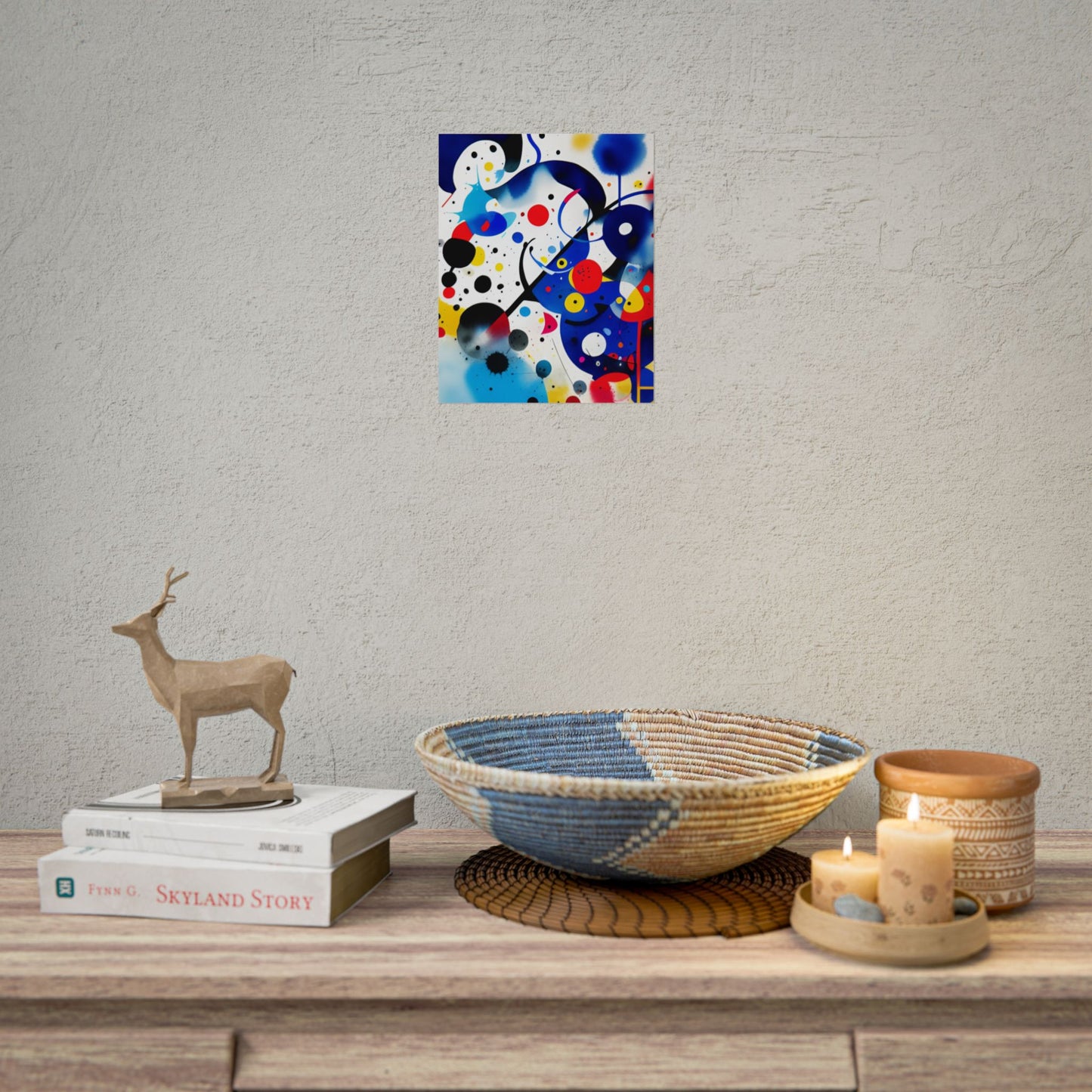 Rolled Poster, Inspired by Miro