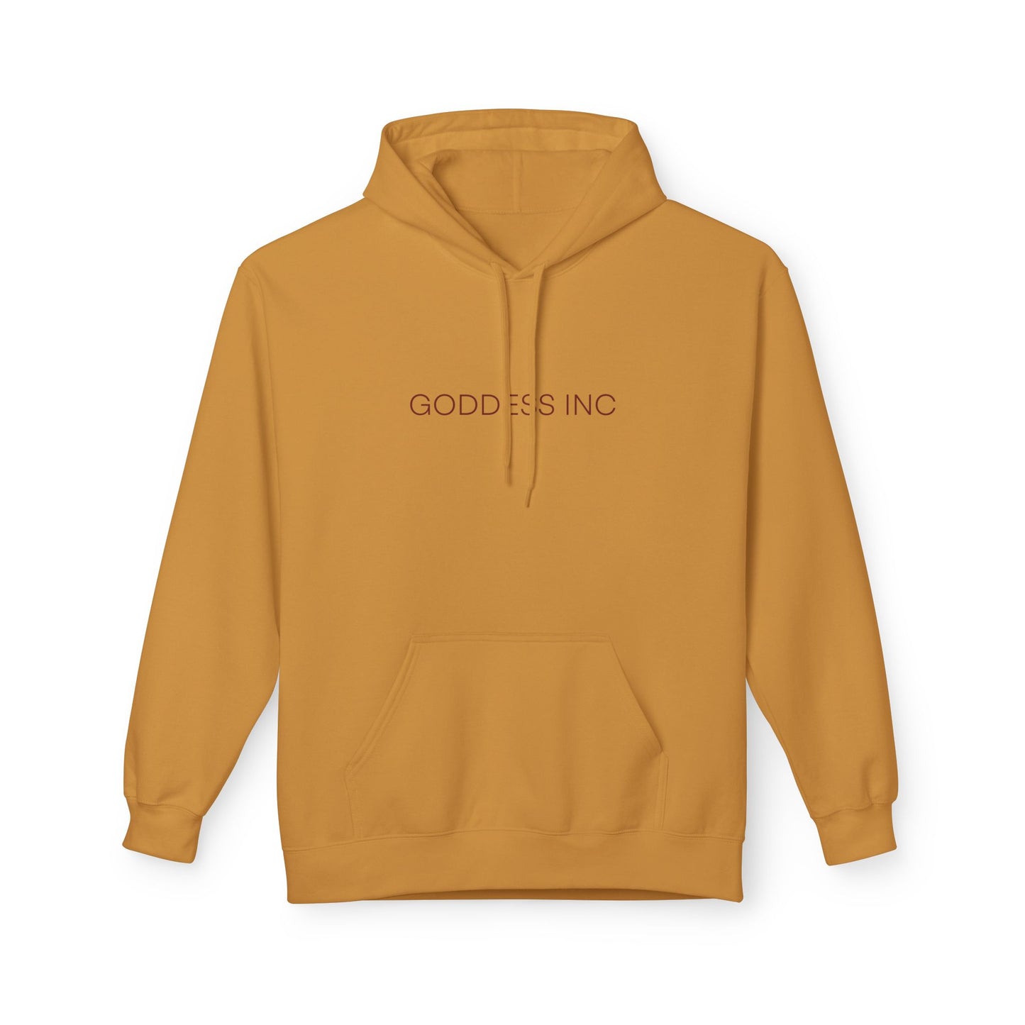 GODDESS INC, Midweight Softstyle Fleece Hoodie, Red Lettering