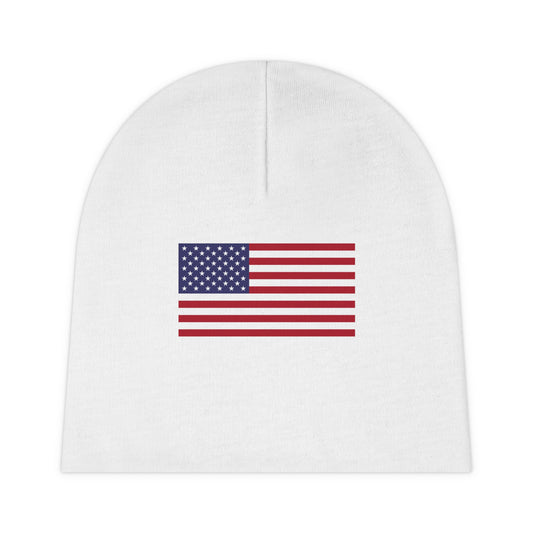 American Flag Baby Beanie