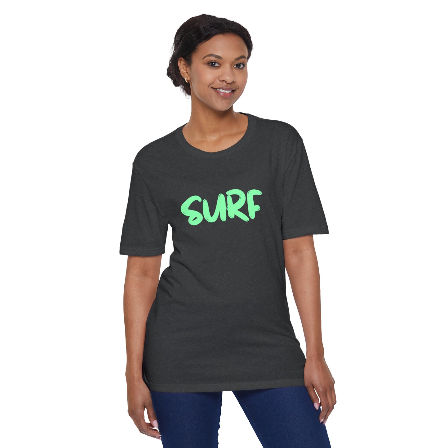 SURF Unisex District® Re-Tee®, Turquoise Script
