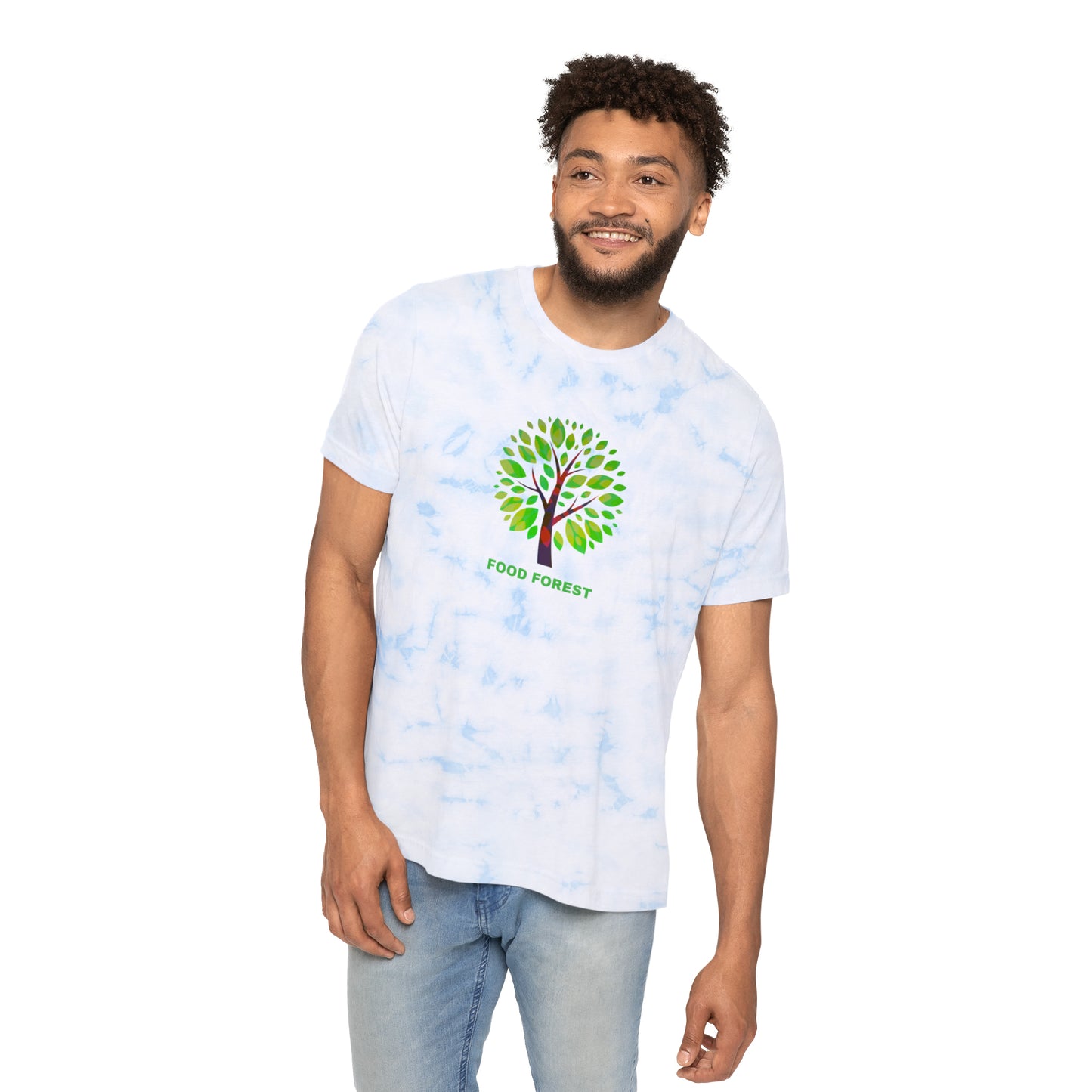 FOOD FOREST Unisex FWD Fashion Tie-Dyed T-Shirt