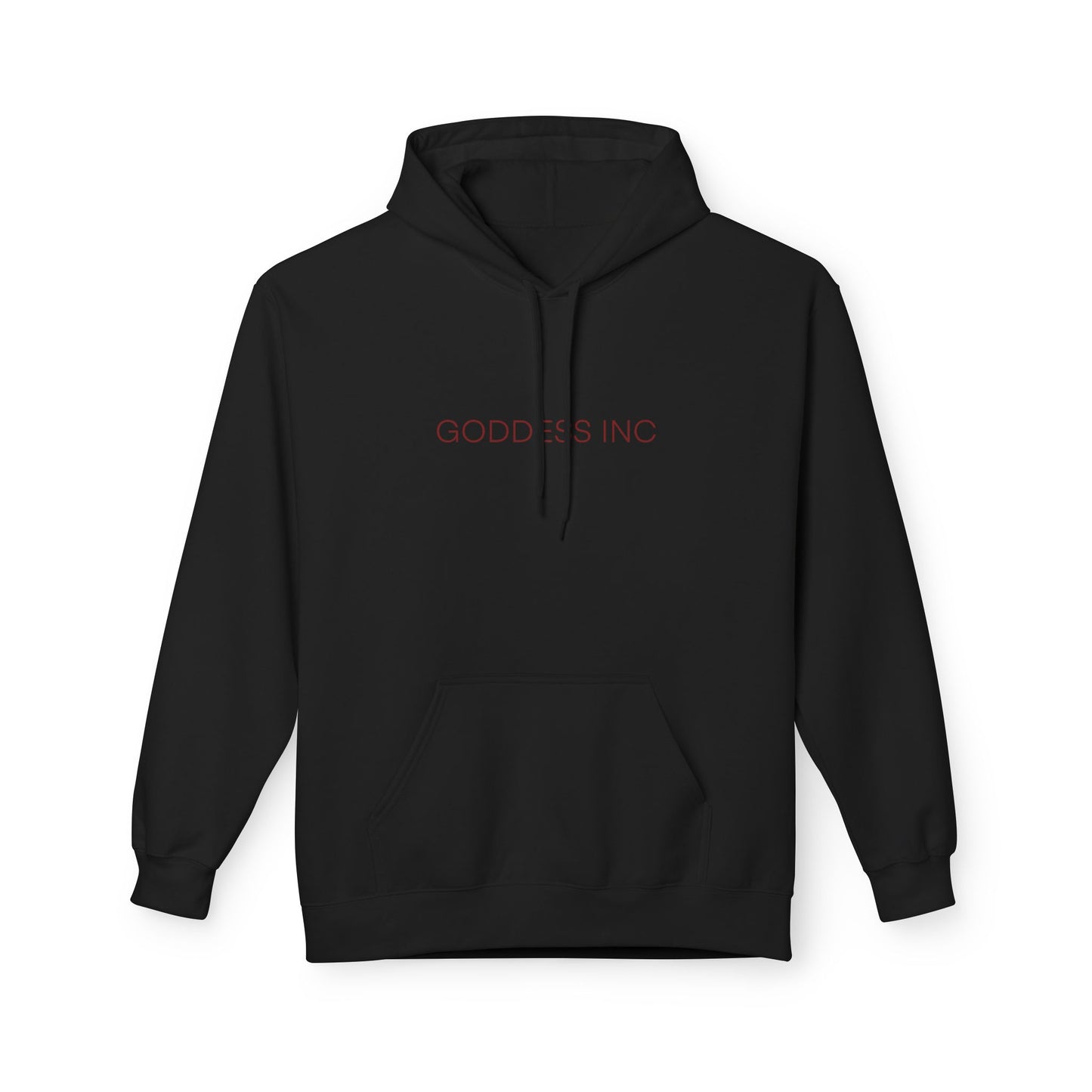 GODDESS INC, Midweight Softstyle Fleece Hoodie, Red Lettering