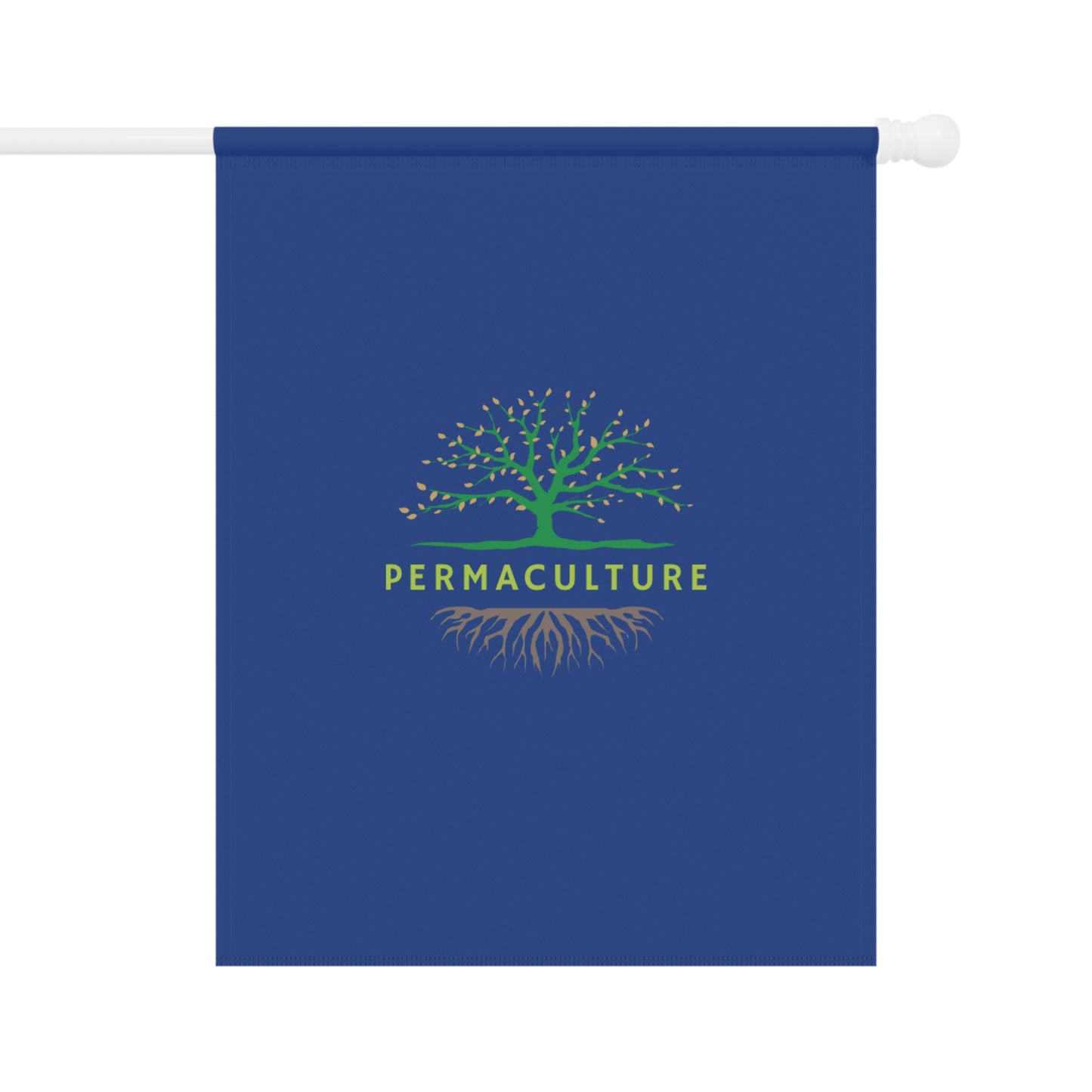 PERMACULTURE, Garden & House Banner, Blue
