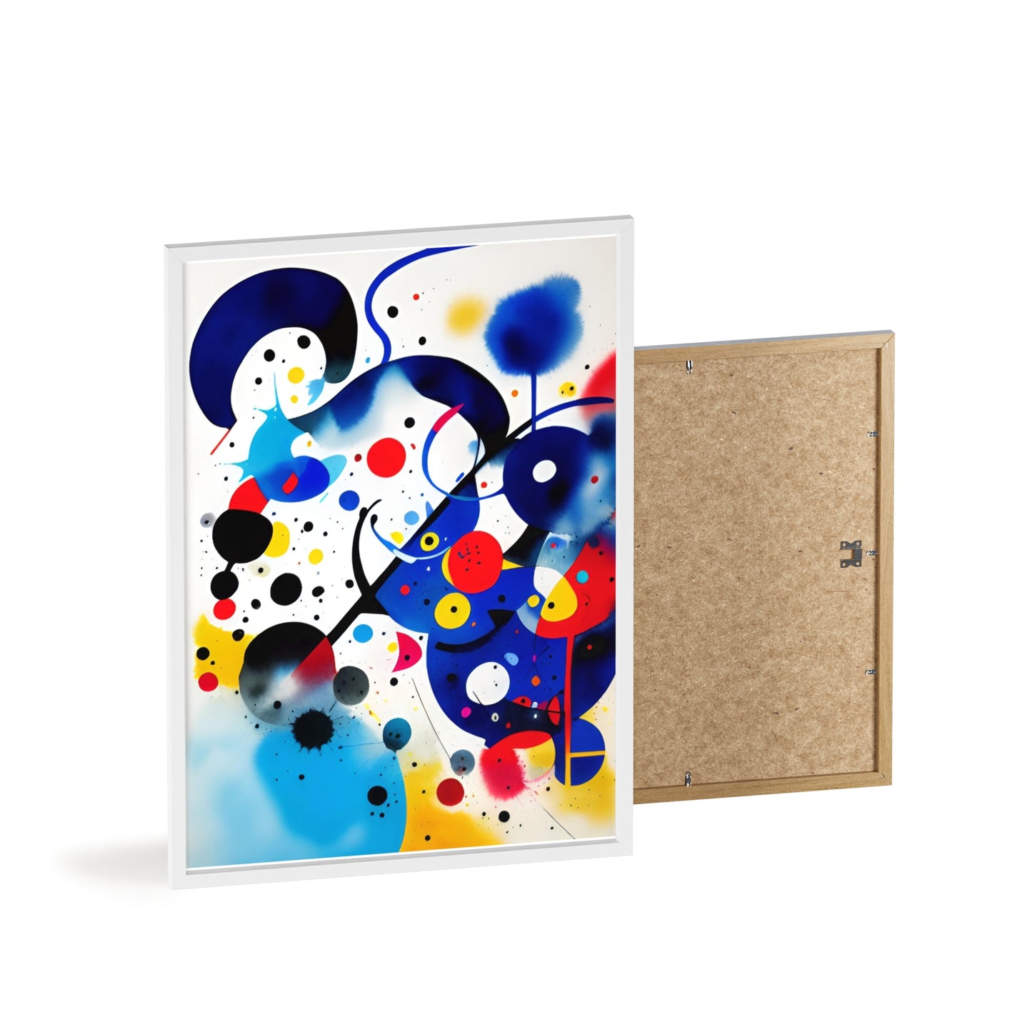 Poster with Wooden Frame, Inspired by Miro