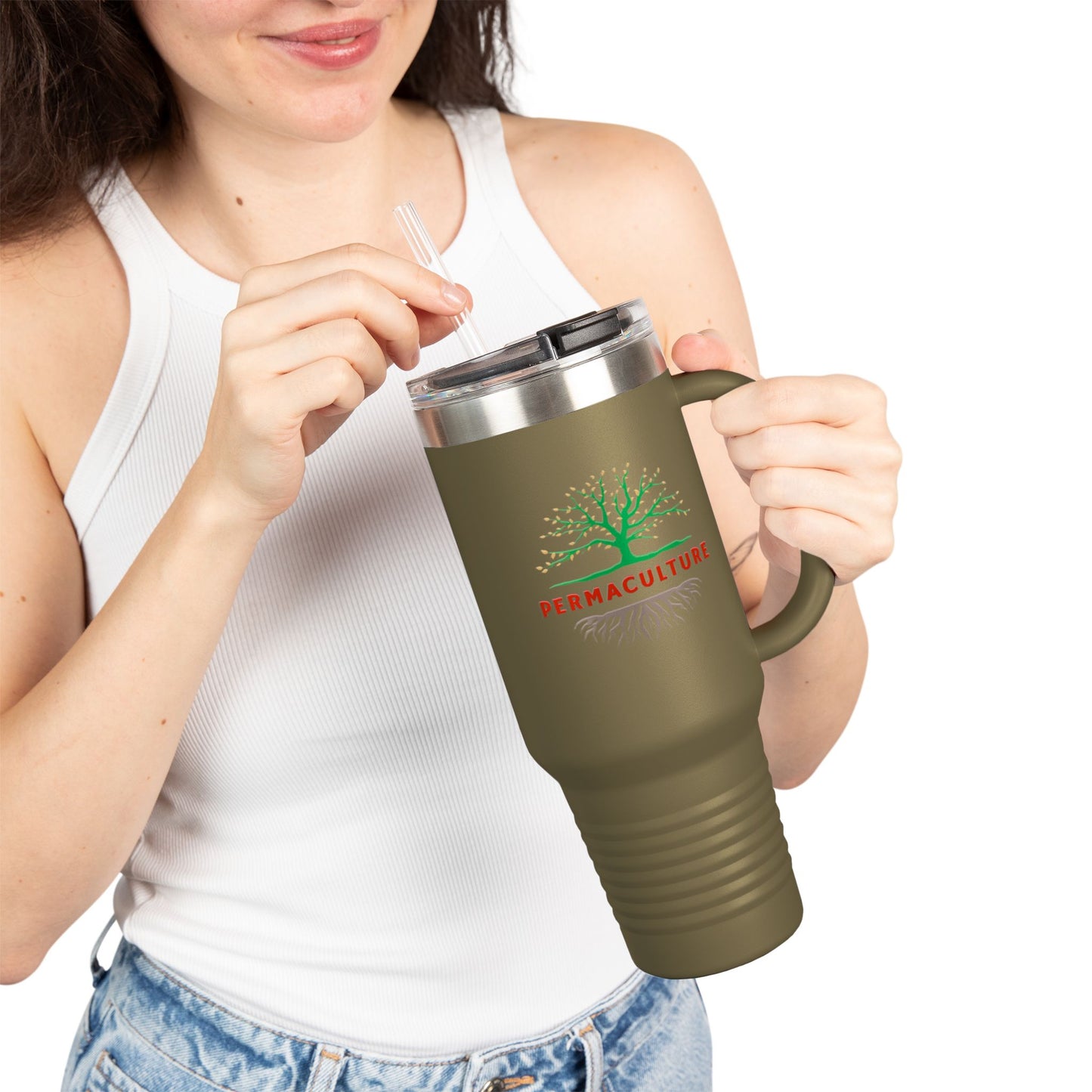 PERMACULTURE Insulated Travel Mug, 40oz