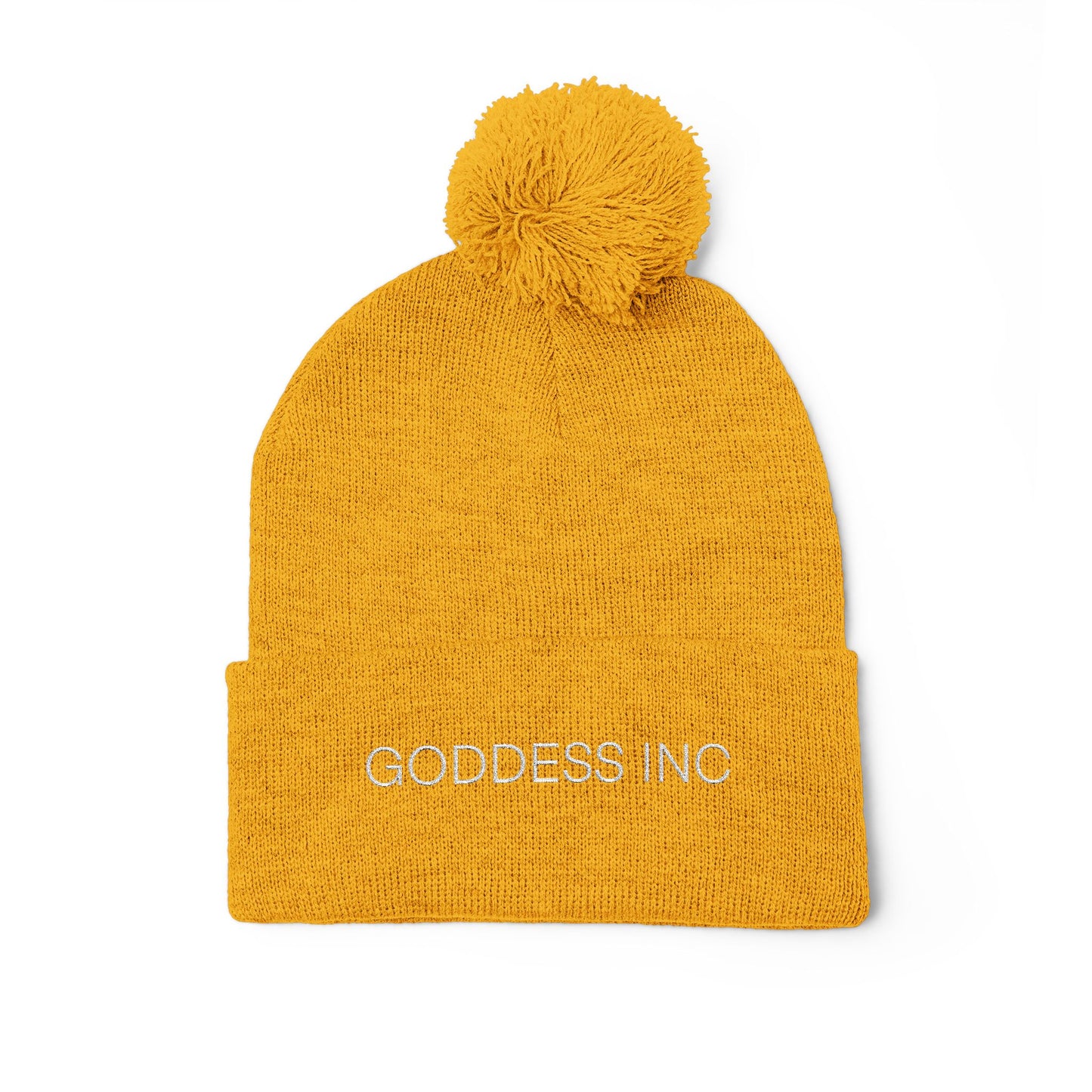 Goddess Inc, Pom-Pom Knit Cap (Embroidery)