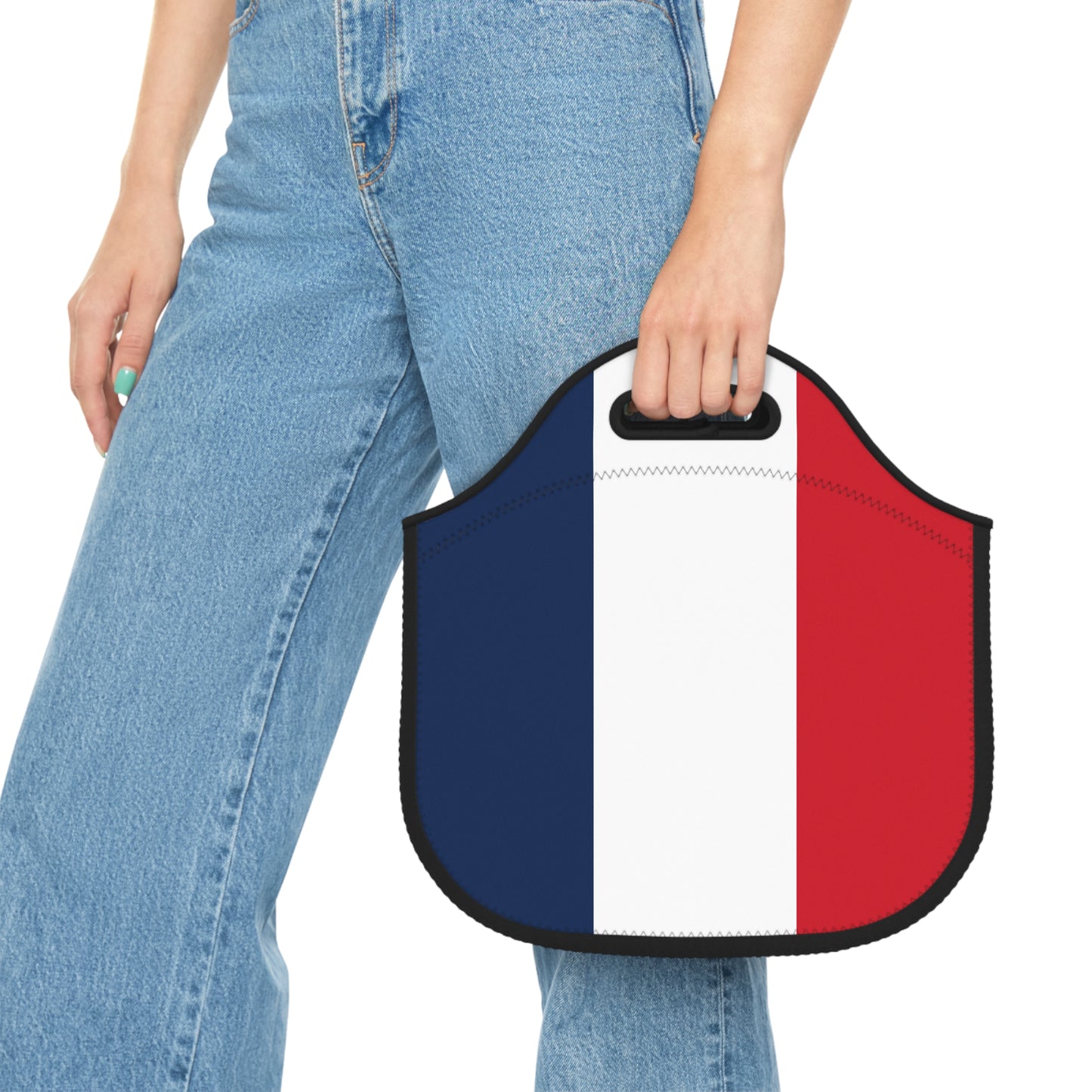 French Flag Neoprene Lunch Bag