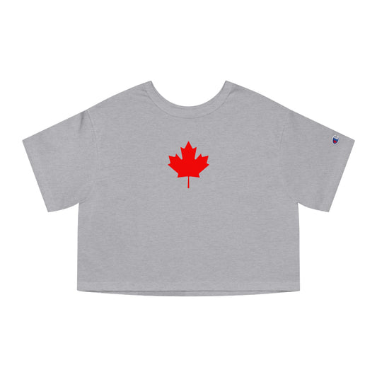 Canadian Maple Leaf, Champion Women's Heritage Cropped T-Shirt
