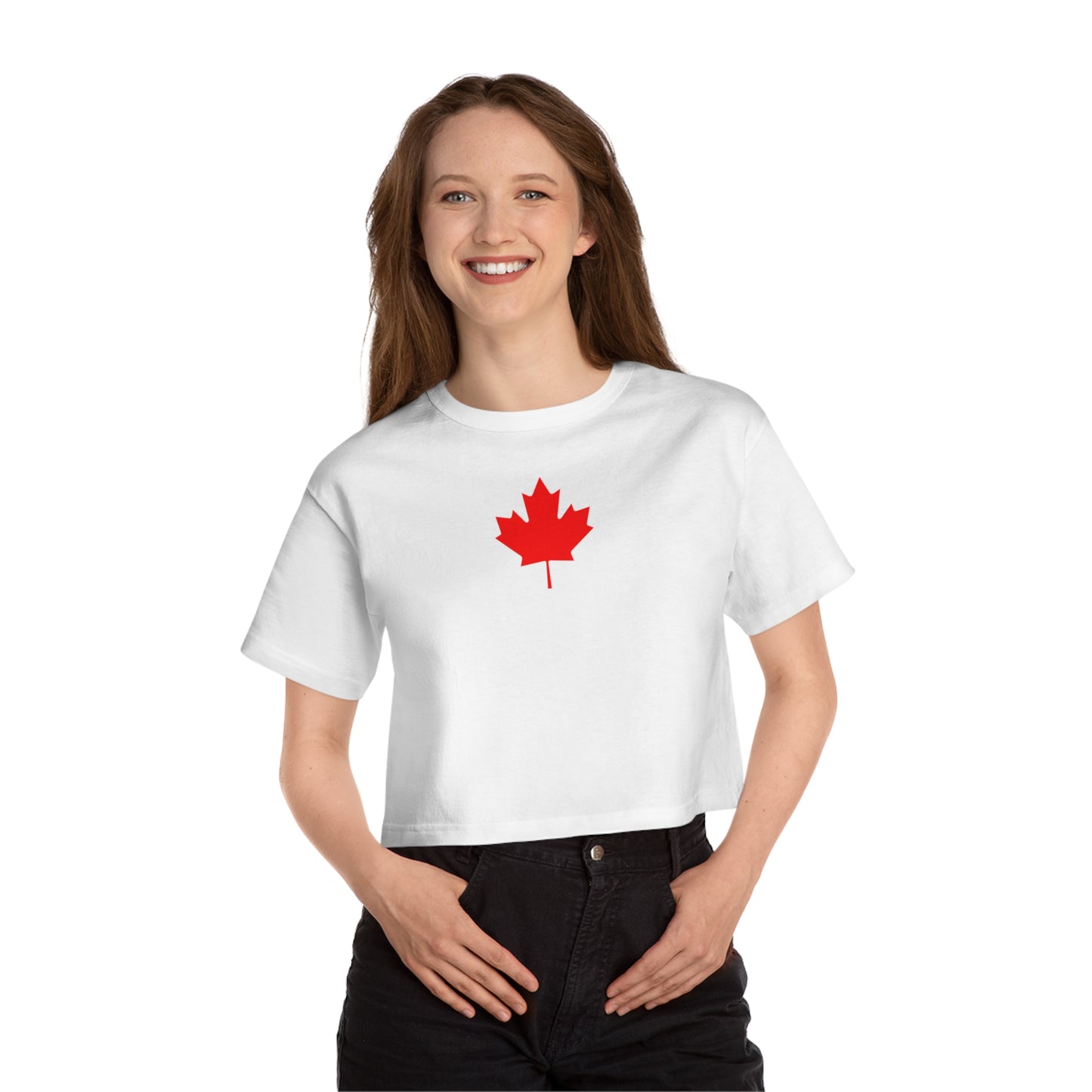 Canadian Maple Leaf, Champion Women's Heritage Cropped T-Shirt