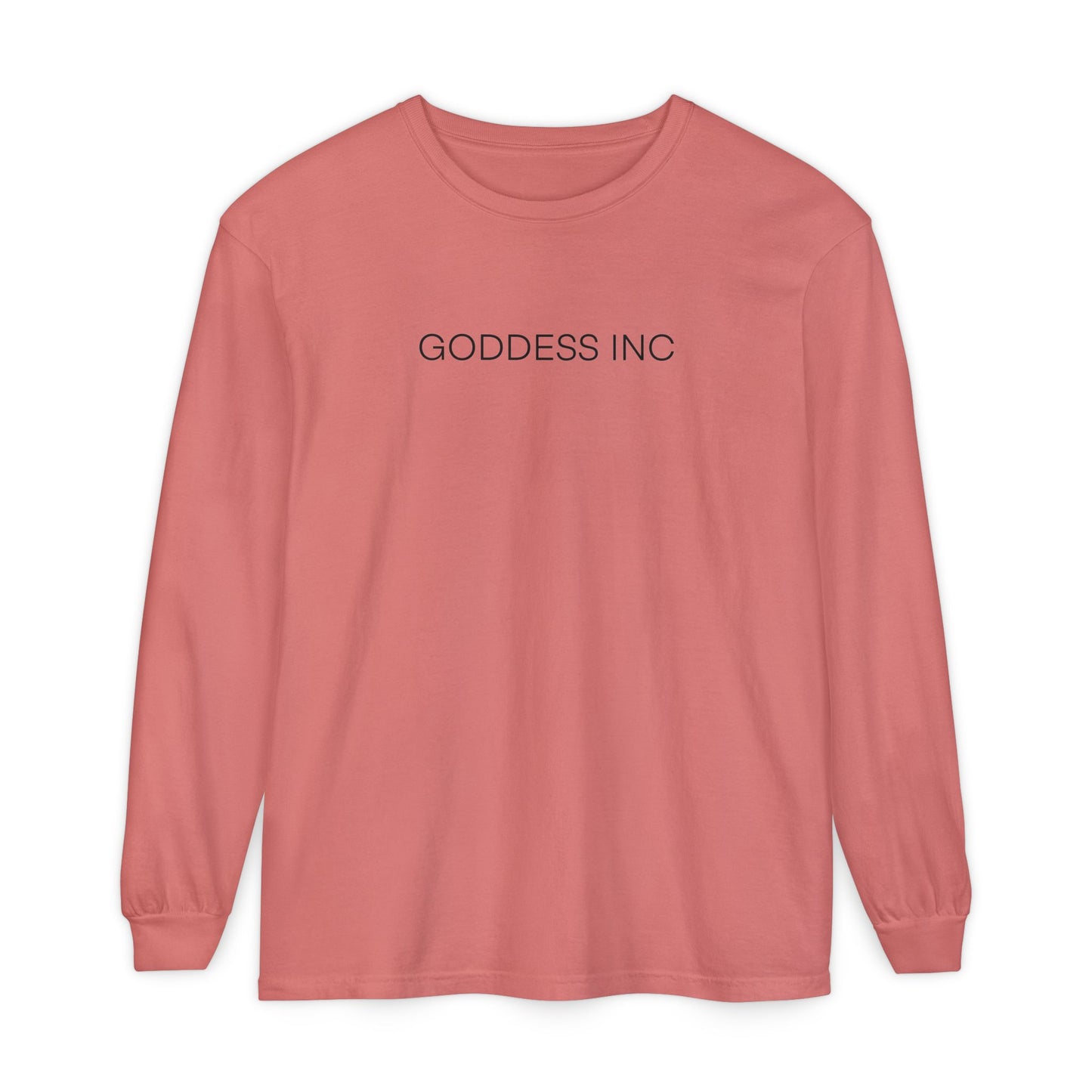 GODDESS INC Garment-dyed Long Sleeve T-Shirt
