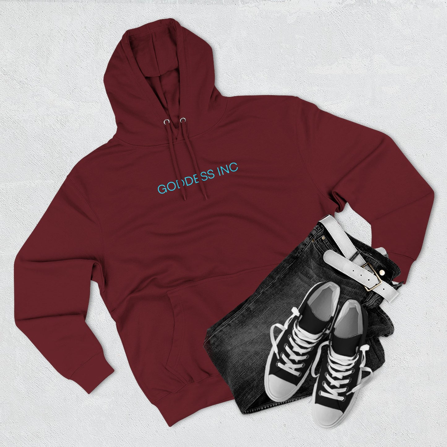 GODDESS INC Three-Panel Fleece Hoodie