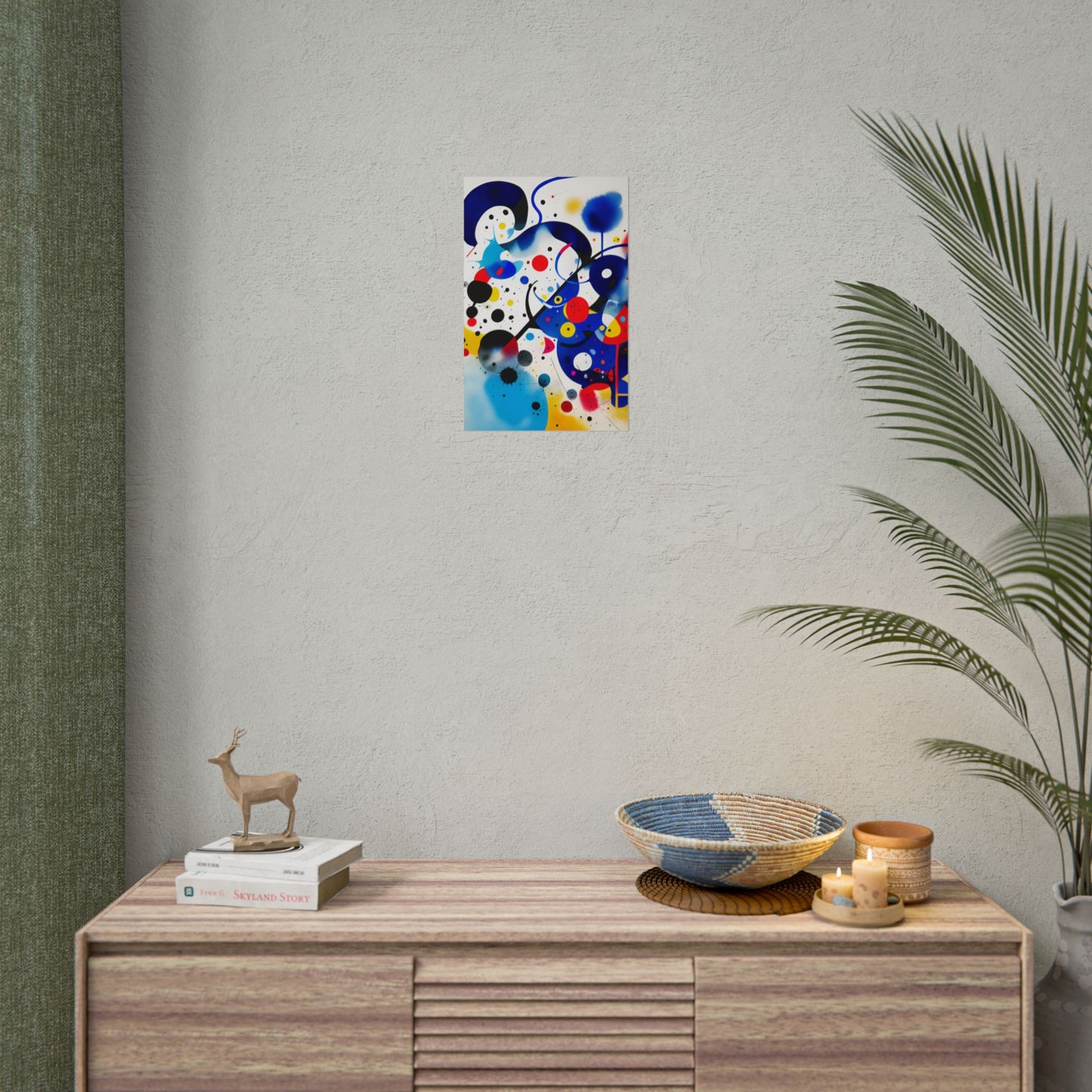 Rolled Poster, Inspired by Miro