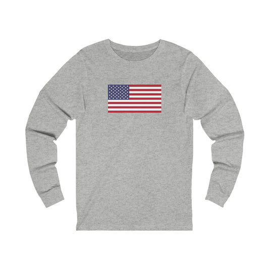 American Flag, Unisex Jersey Long Sleeve Tee