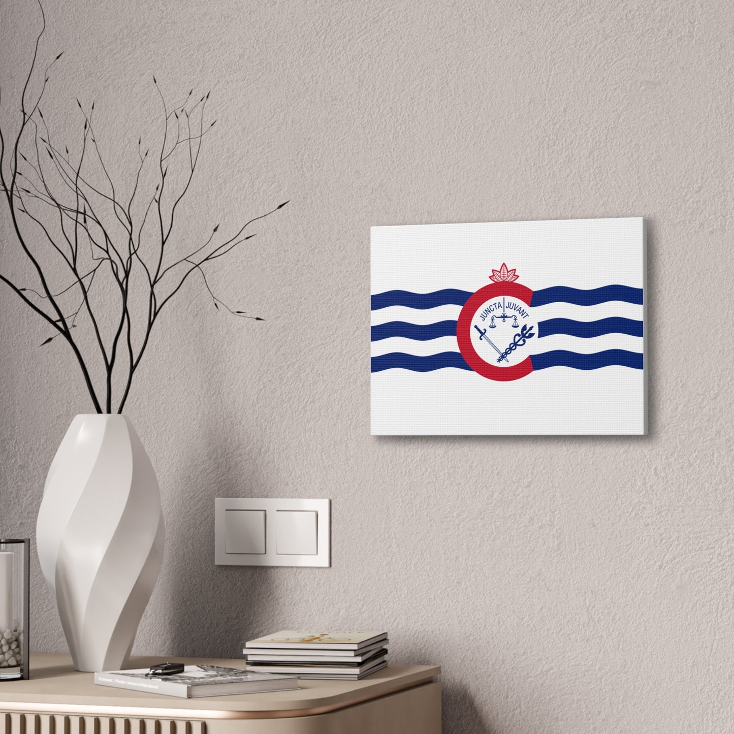 Cincinnati Flag, Canvas Stretched, 0.75"