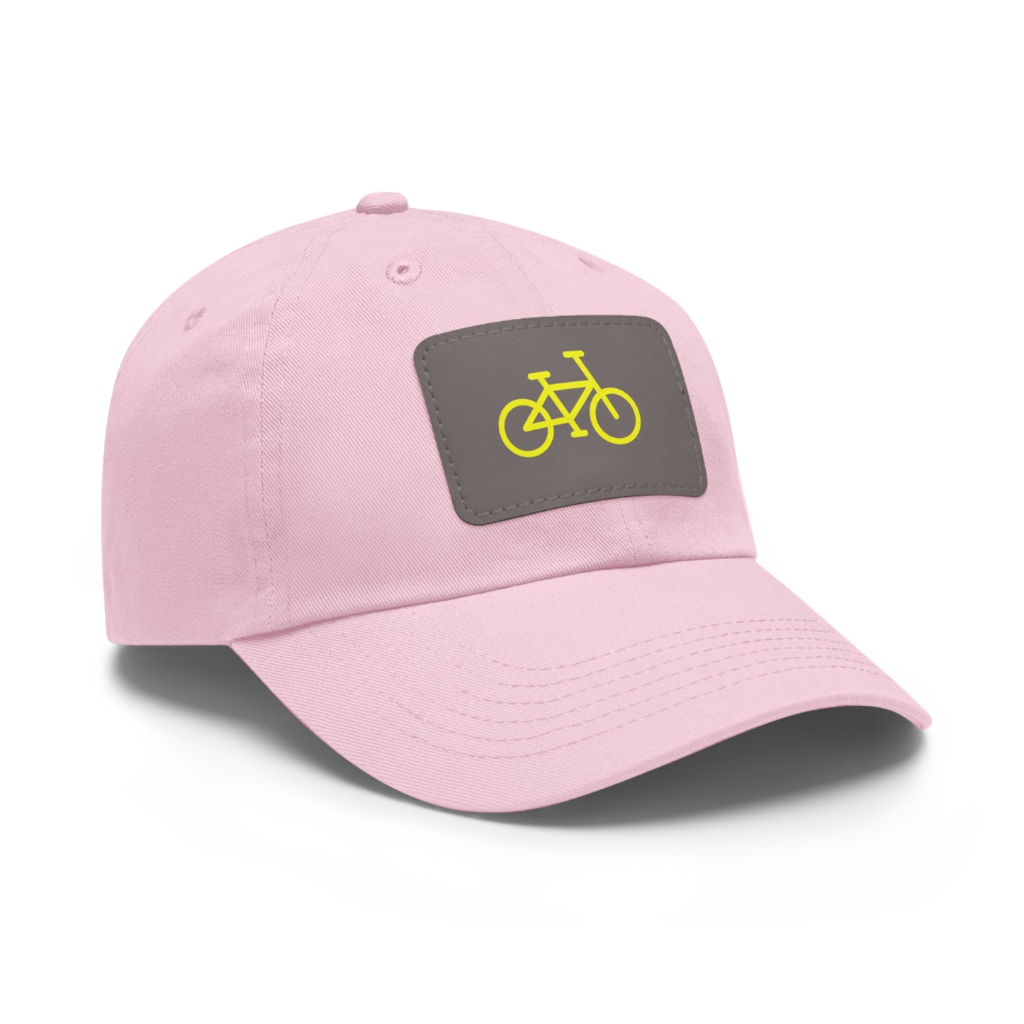 BIKE, Dad Hat with Leather Patch (Rectangle)