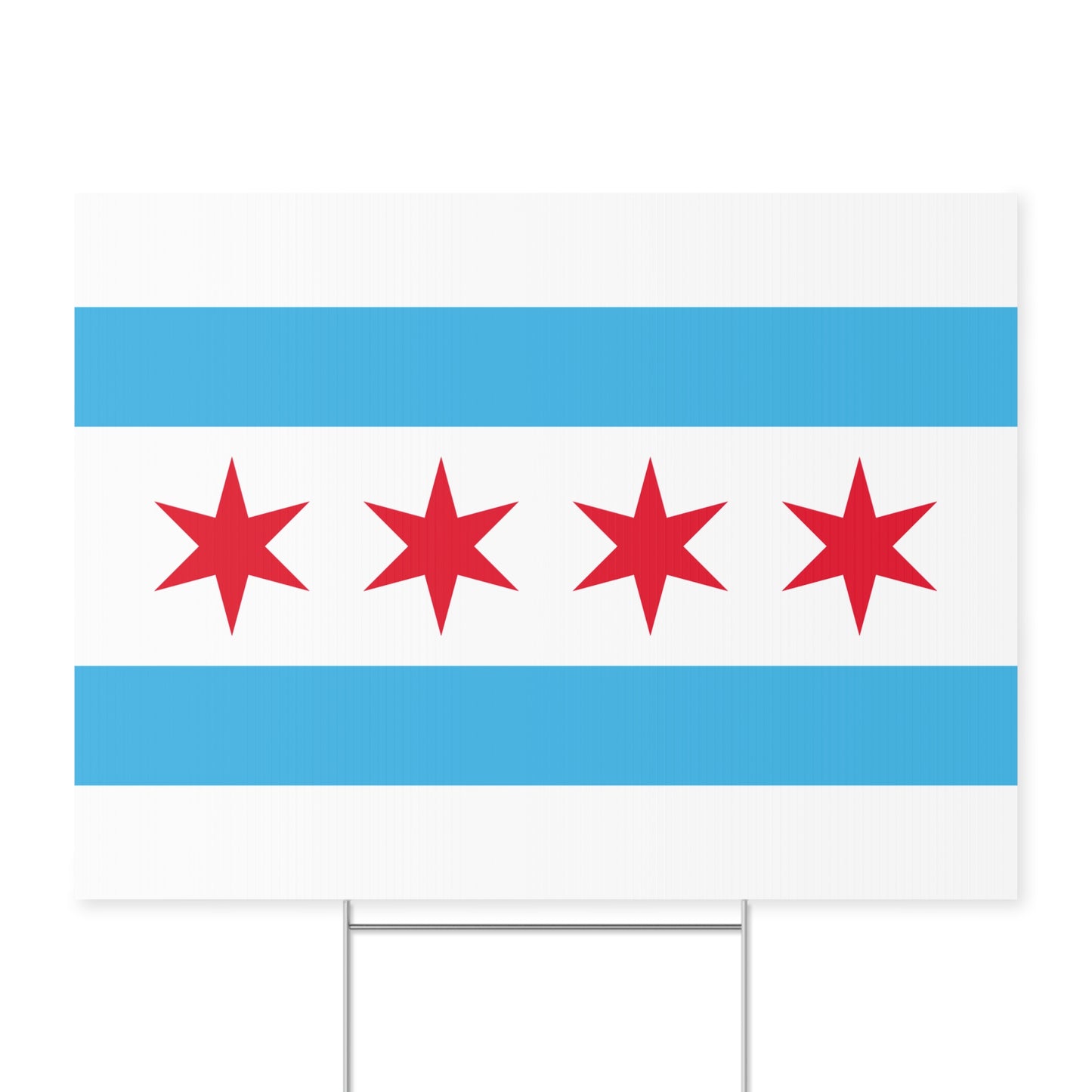 Chicago Flag Yard Sign