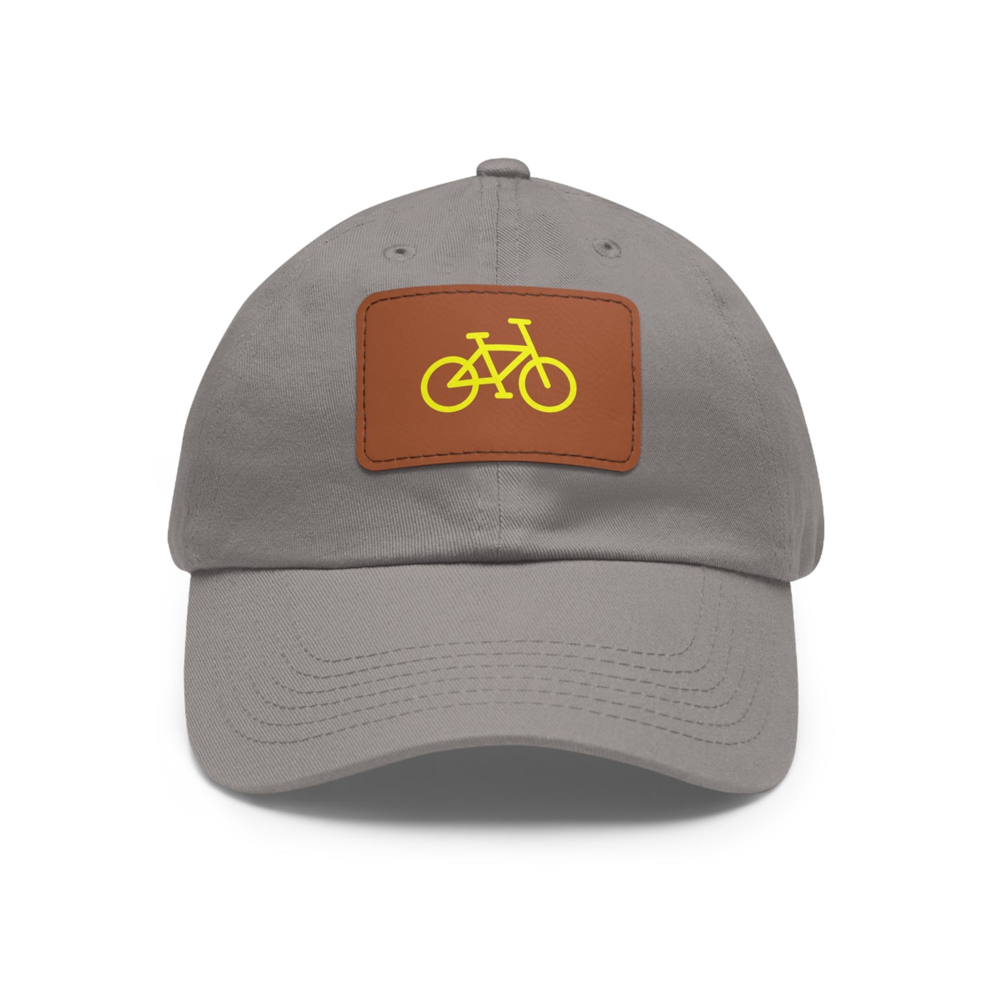 BIKE, Dad Hat with Leather Patch (Rectangle)