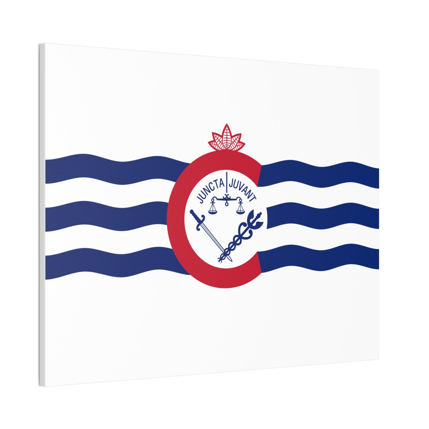 Cincinnati Flag, Canvas Stretched, 0.75"