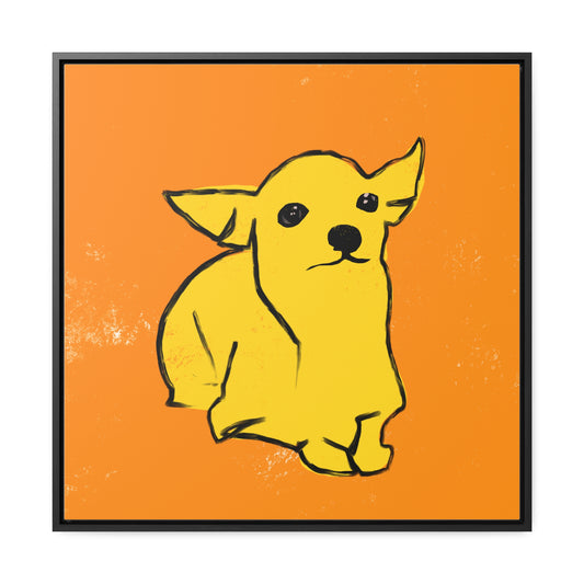 Chihuahua, Square Framed Premium Gallery Wrap Canvas