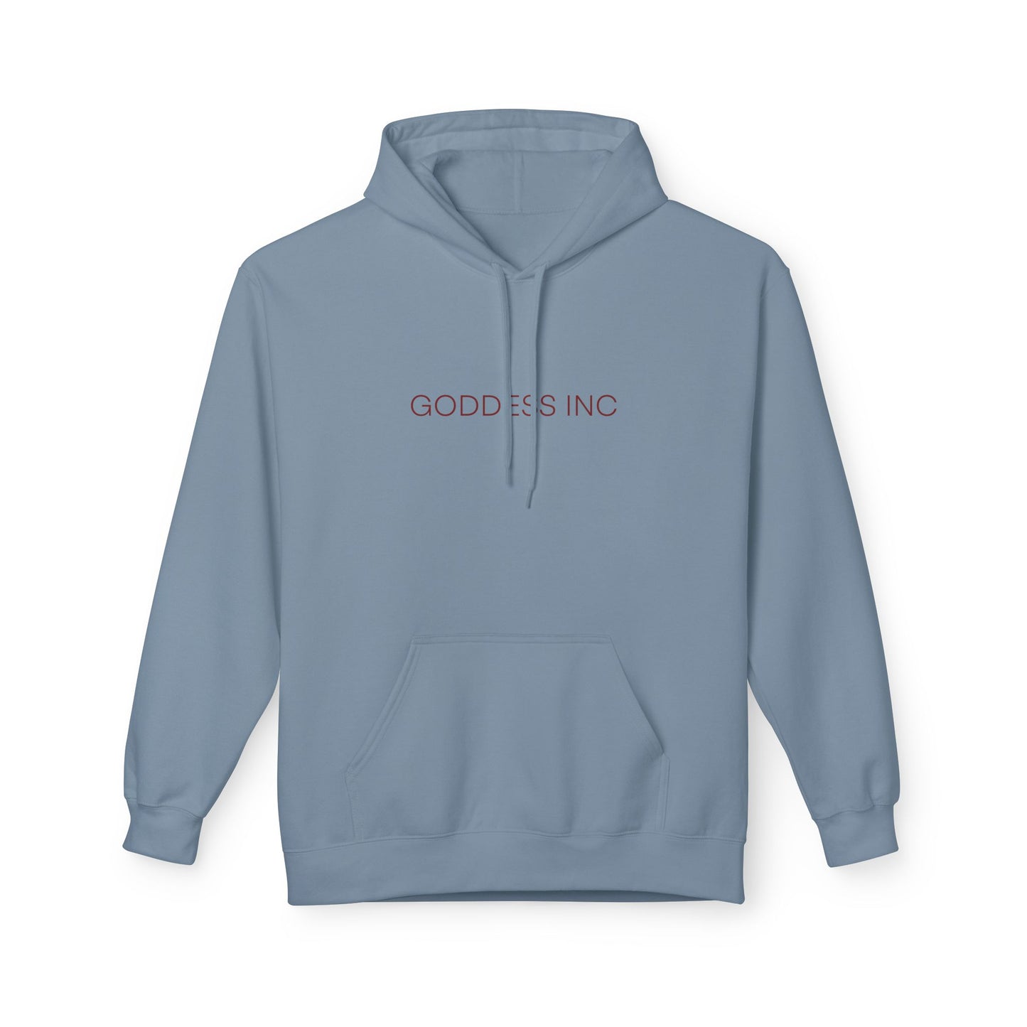 GODDESS INC, Midweight Softstyle Fleece Hoodie, Red Lettering