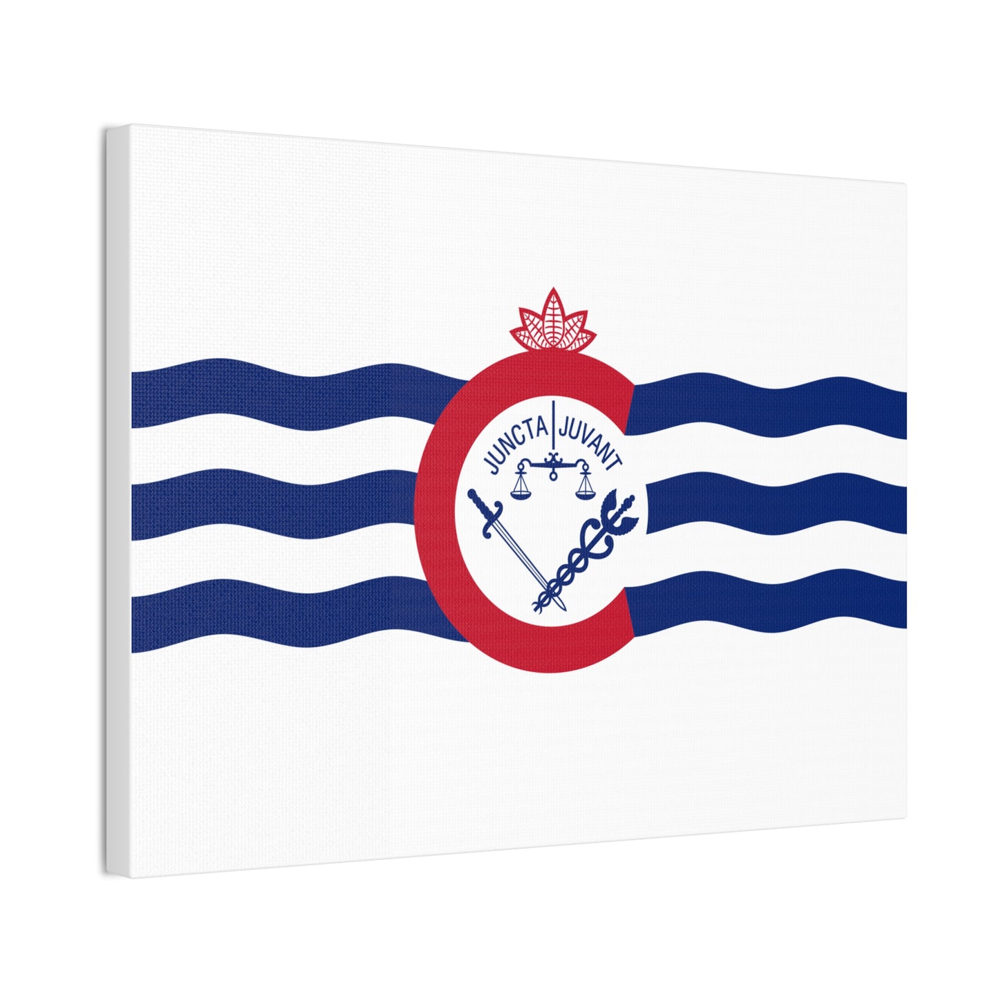 Cincinnati Flag, Canvas Stretched, 0.75"