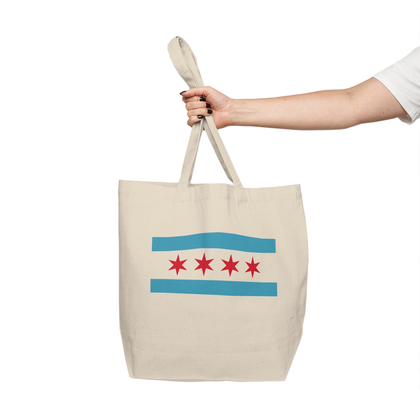 Chicago Flag Canvas Shopping Tote