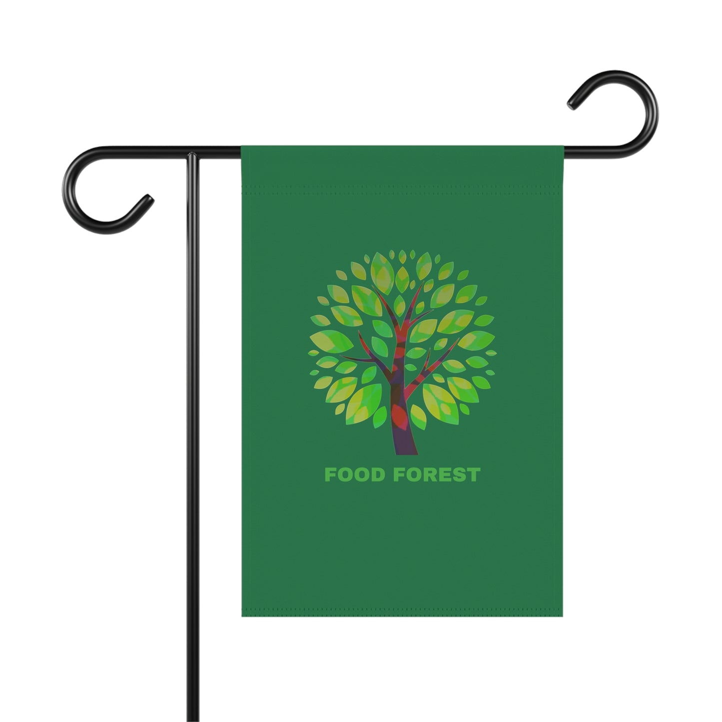 FOOD FOREST Garden & House Banner, Green