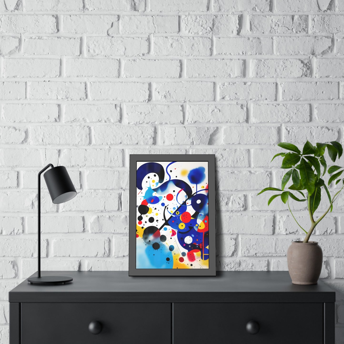 Framed Paper Poster, Inspired by Miro