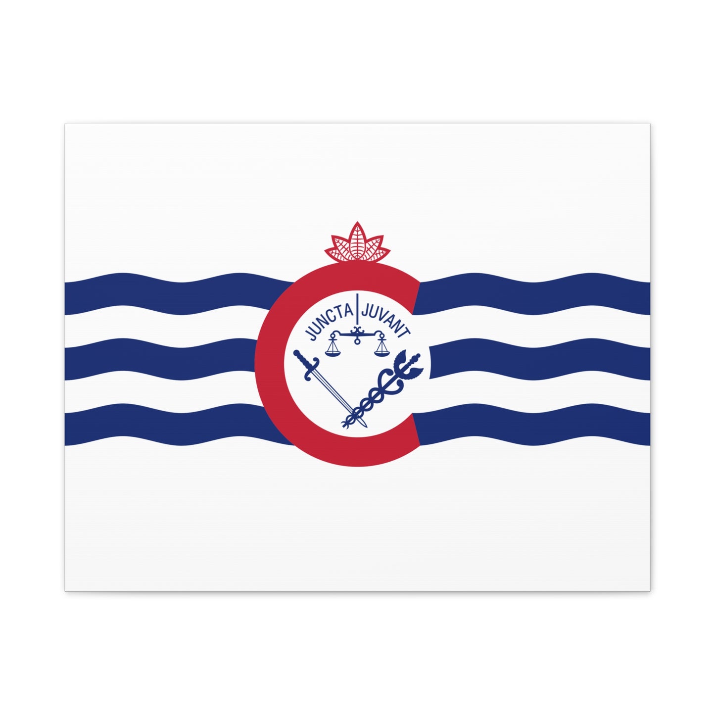 Cincinnati Flag, Canvas Stretched, 0.75"