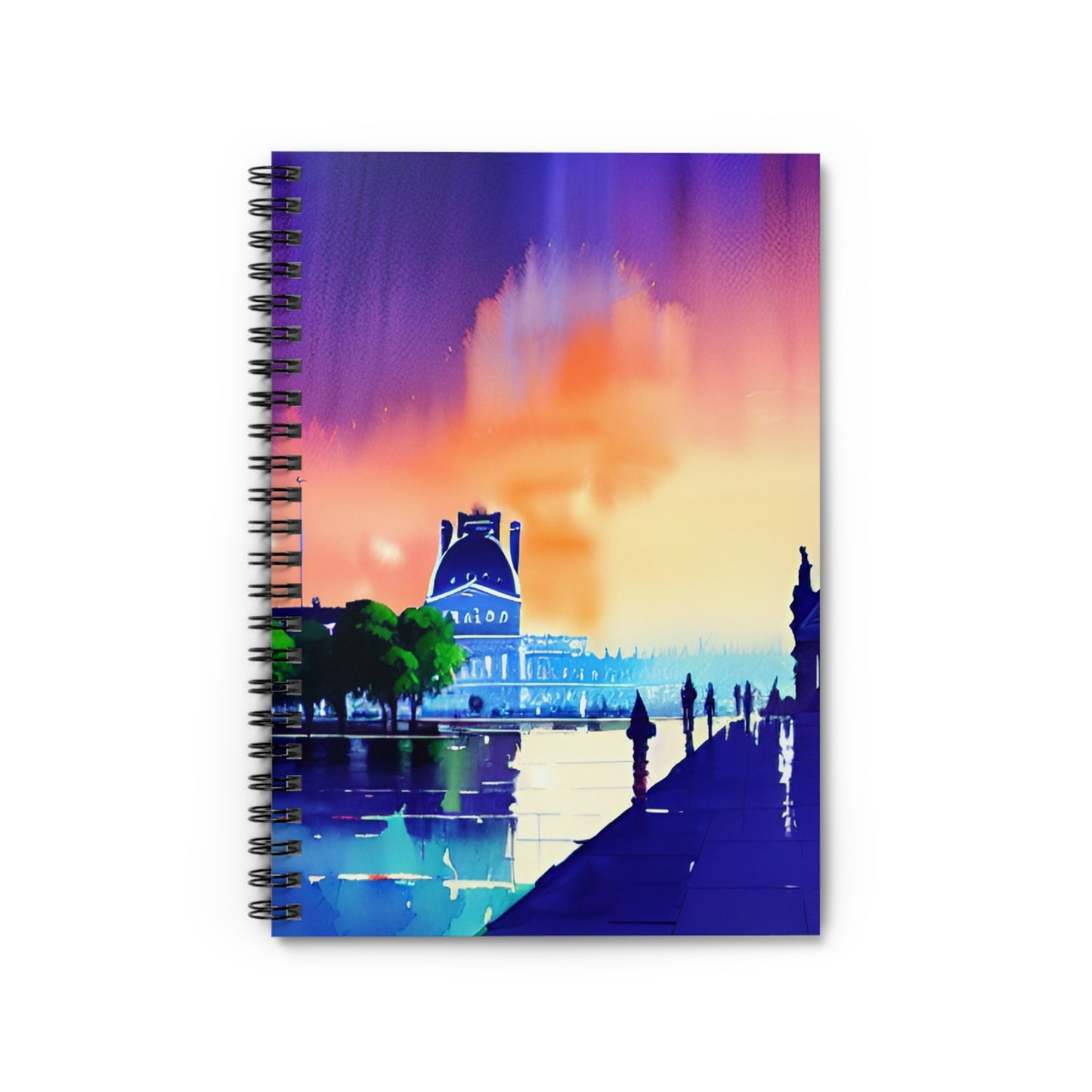 Paris, Spiral Notebook, Ruled Line