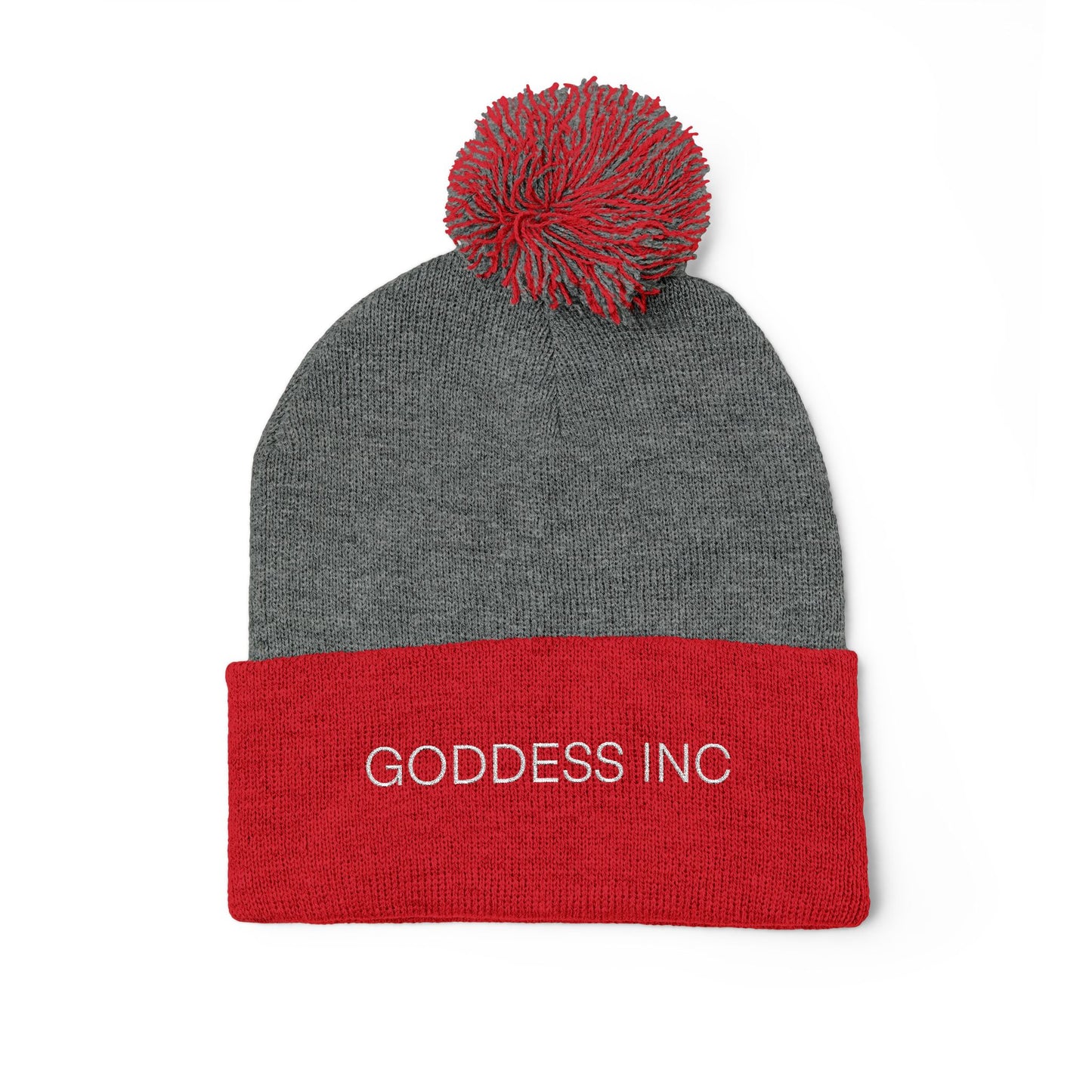 Goddess Inc, Pom-Pom Knit Cap (Embroidery)