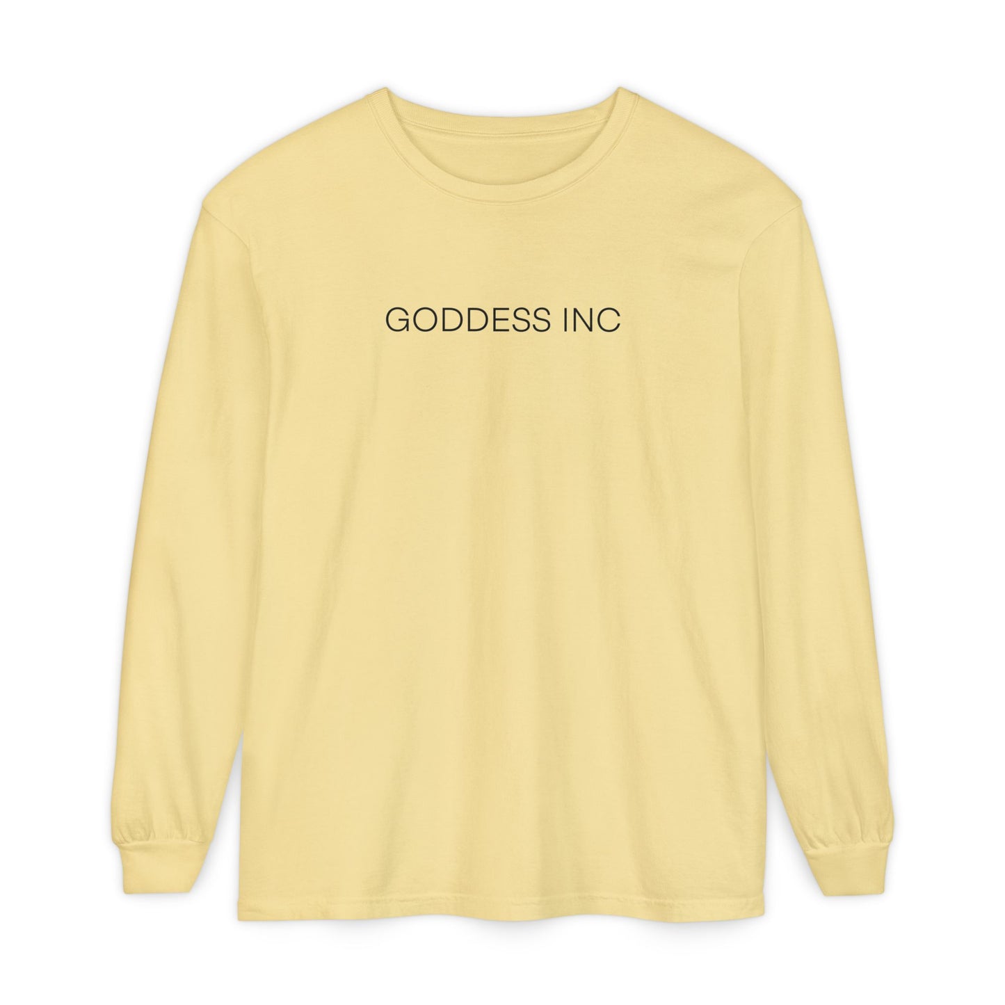 GODDESS INC Garment-dyed Long Sleeve T-Shirt