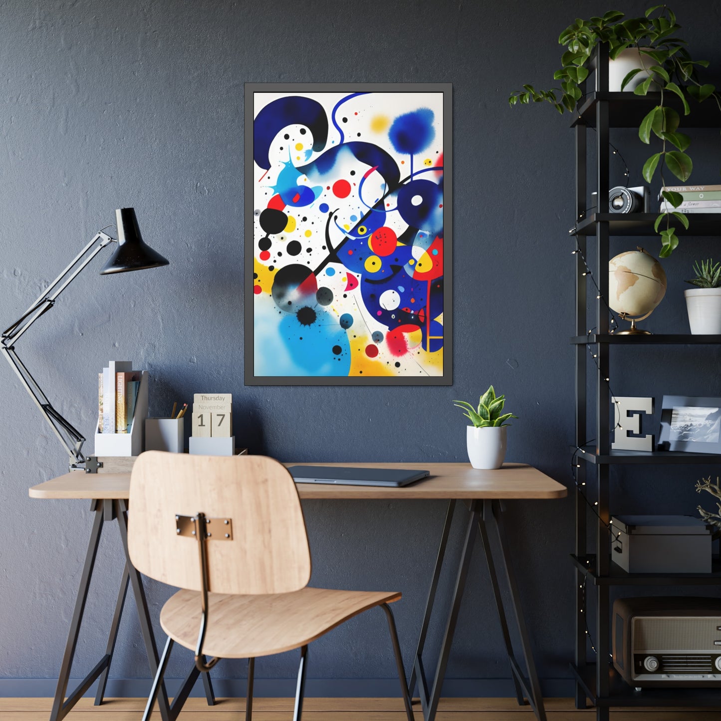 Framed Paper Poster, Inspired by Miro