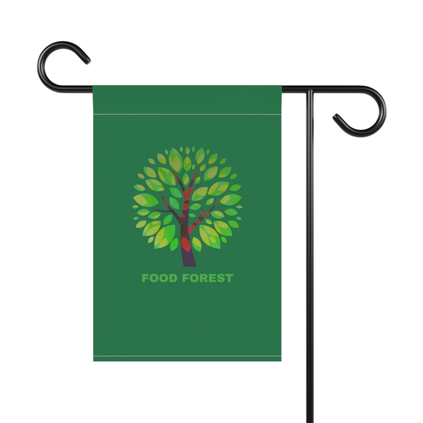 FOOD FOREST Garden & House Banner, Green