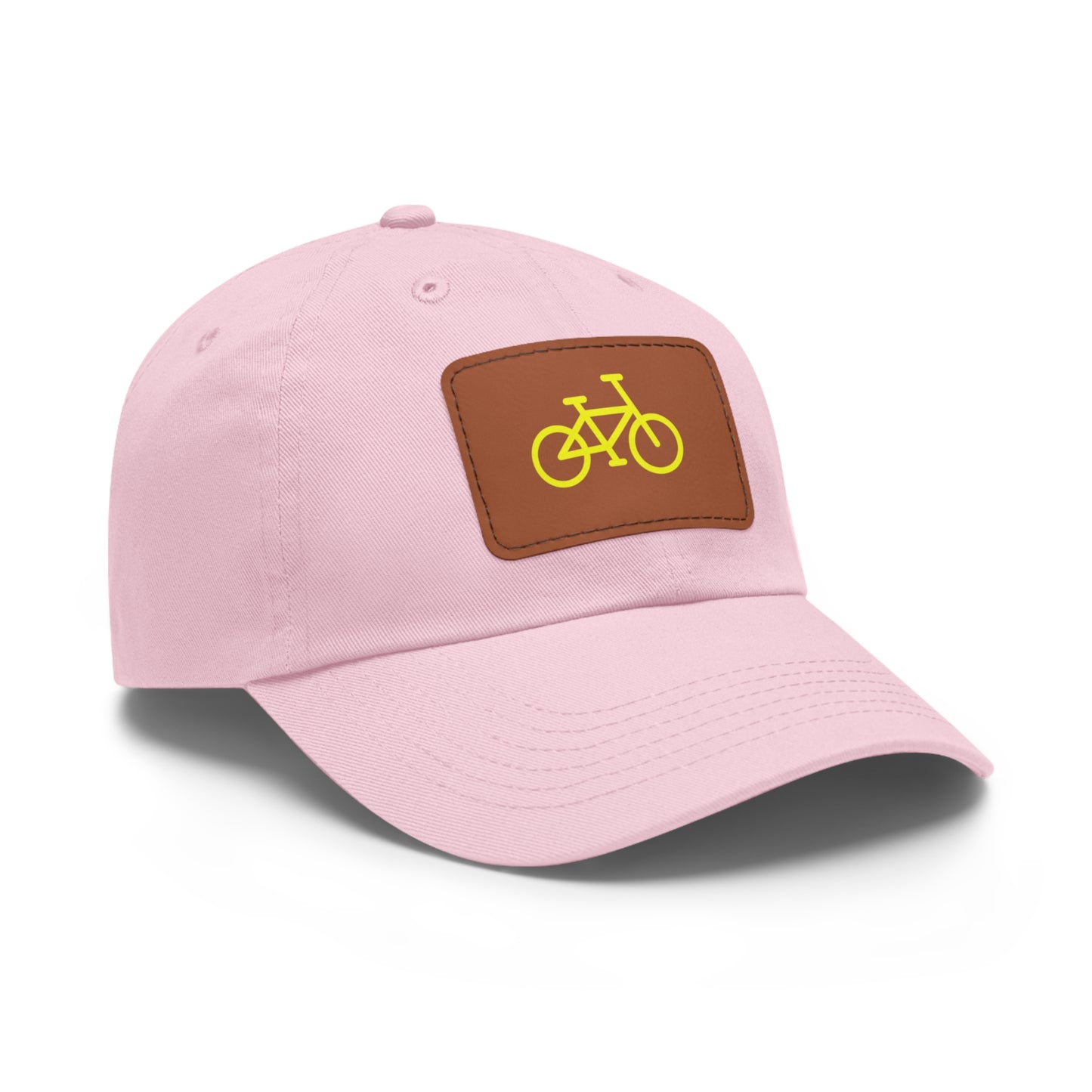 BIKE, Dad Hat with Leather Patch (Rectangle)