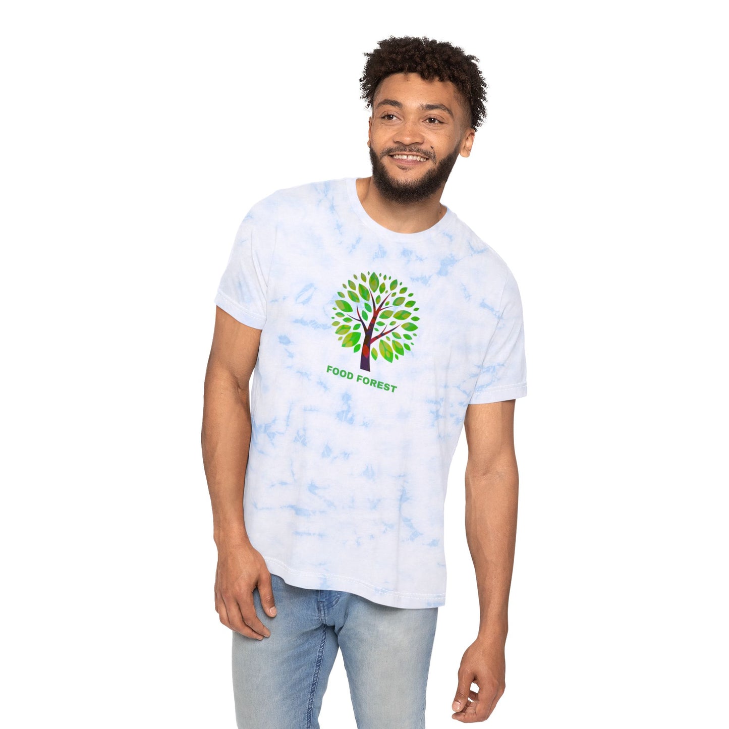 FOOD FOREST Unisex FWD Fashion Tie-Dyed T-Shirt