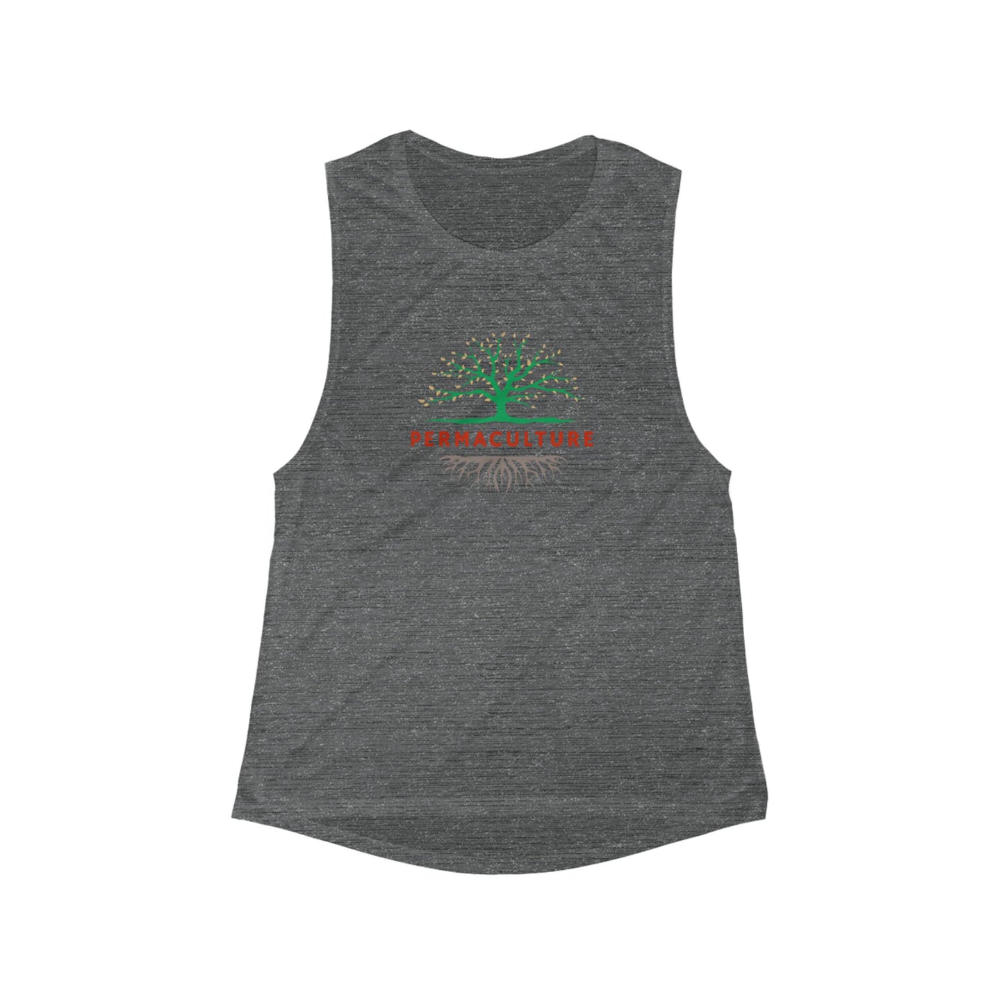 Permaculture, Women's Flowy Scoop Muscle Tank
