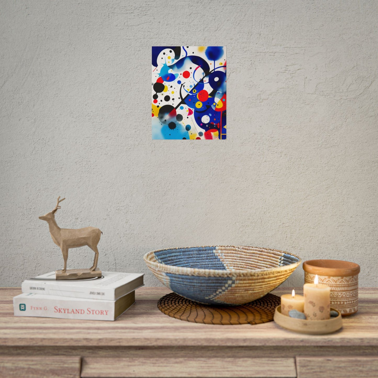 Rolled Poster, Inspired by Miro