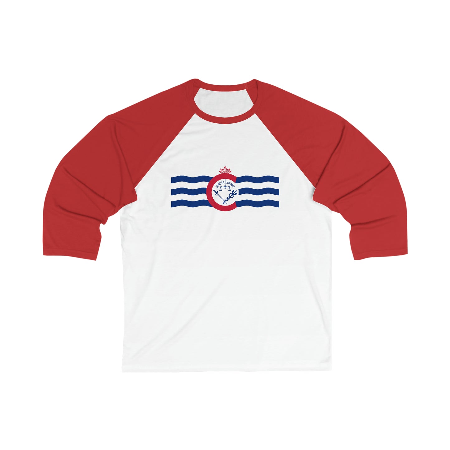 Cincinnati Flag, Unisex 3/4 Sleeve Baseball Tee