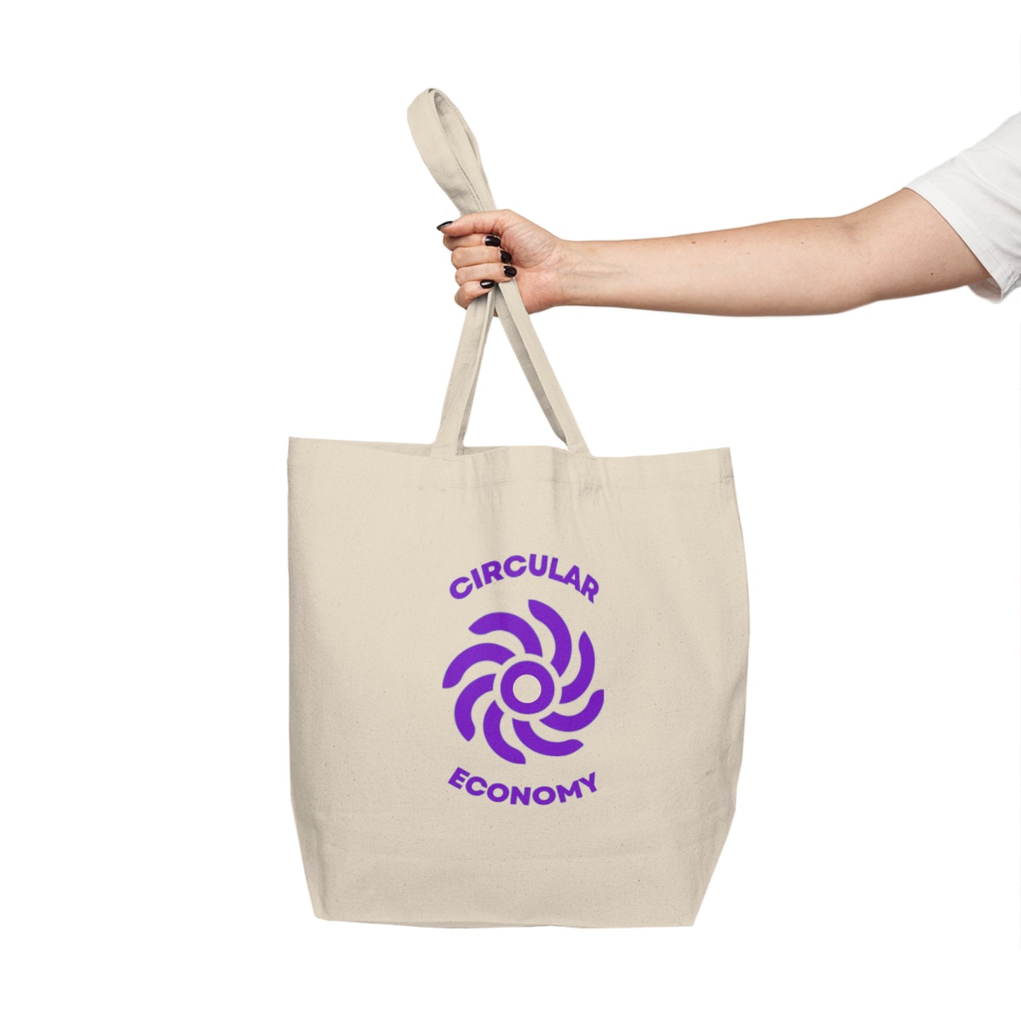 Circular Economy Canvas Shopping Tote