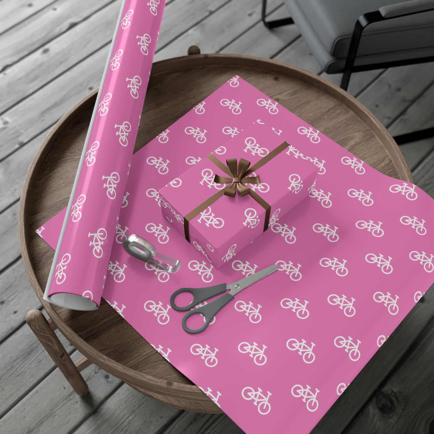 BIKE Gift Wrap Paper, Pink