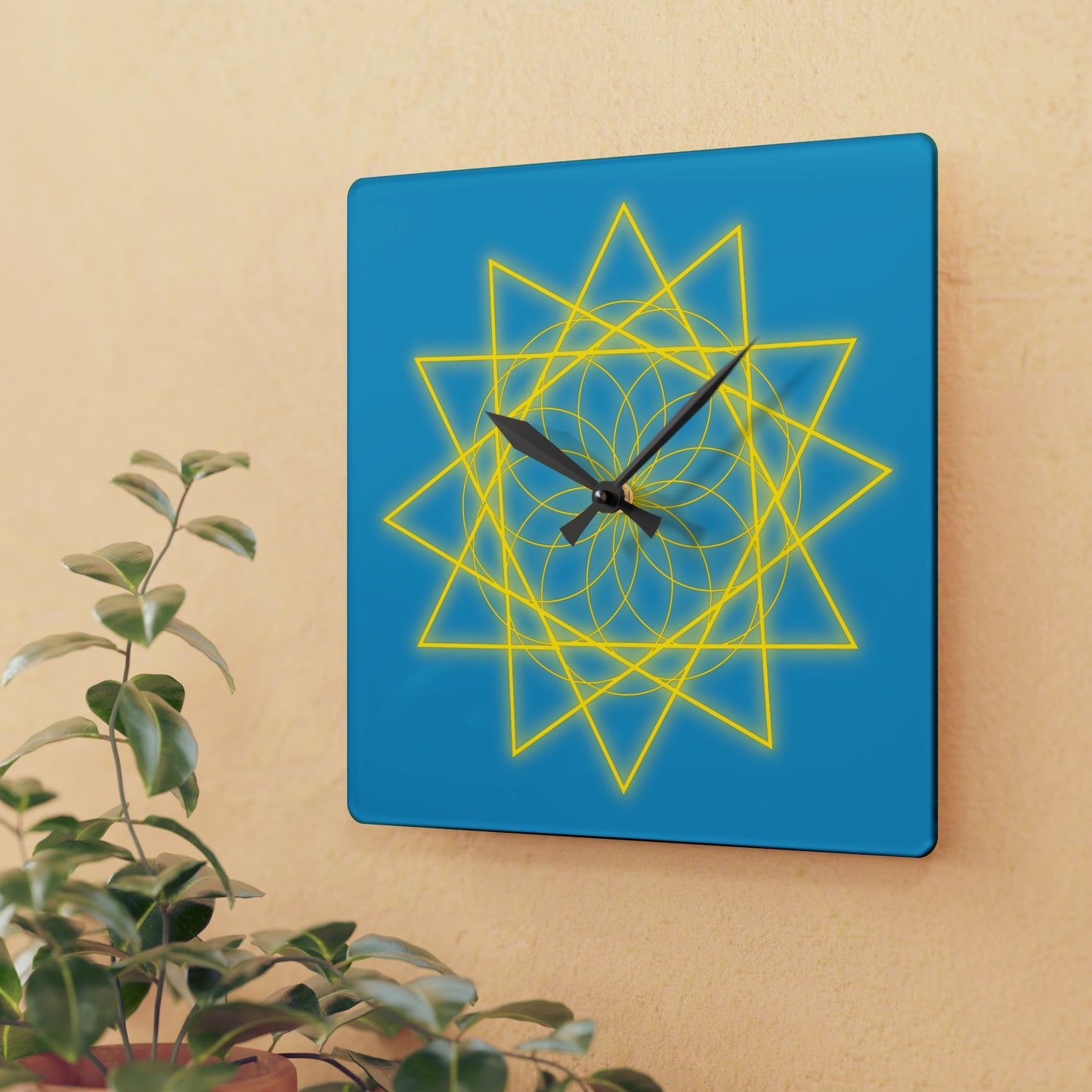 Sacred Geometry Acrylic Wall Clock
