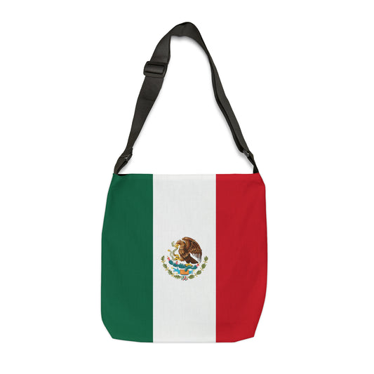 Mexican Flag, Adjustable Tote Bag