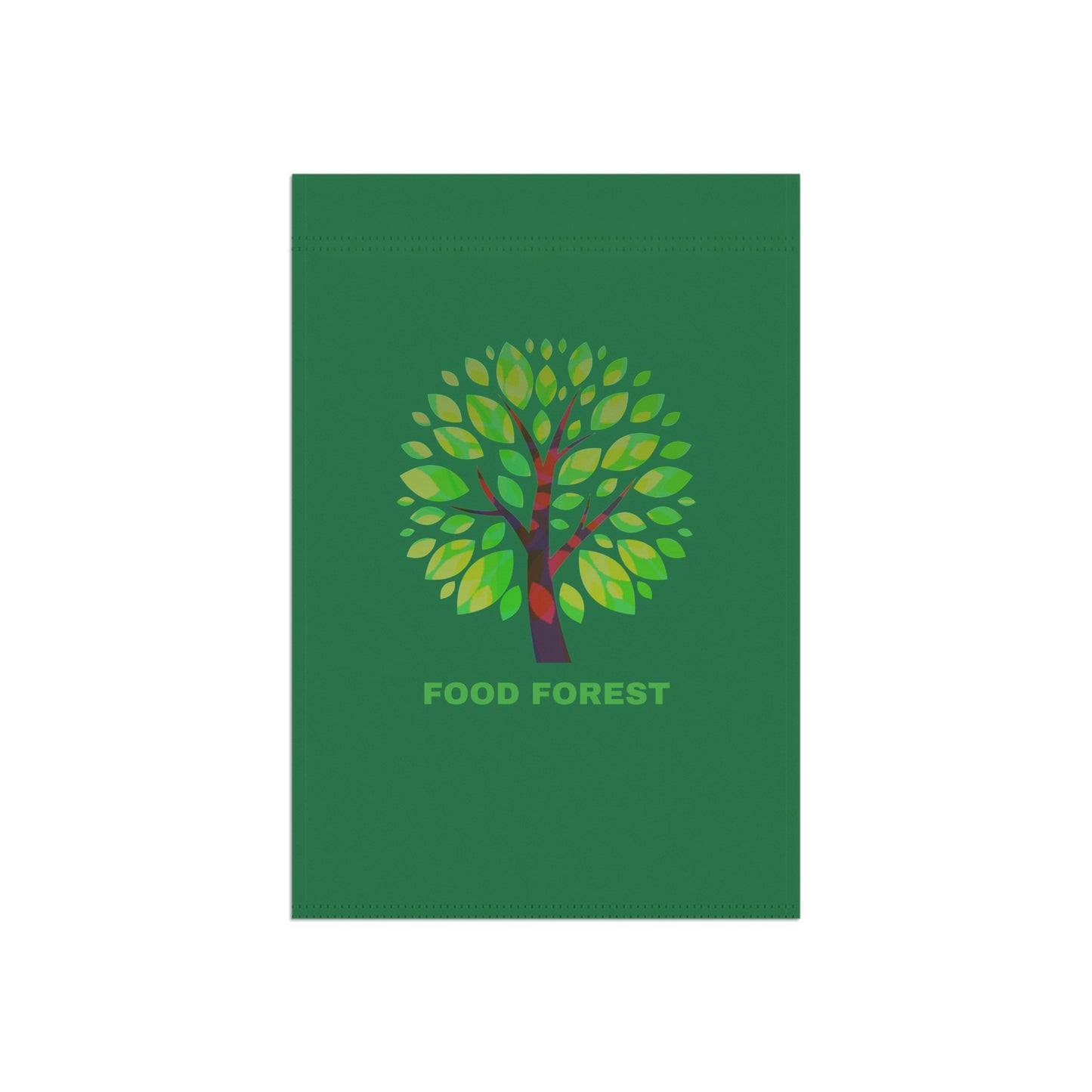 FOOD FOREST Garden & House Banner, Green
