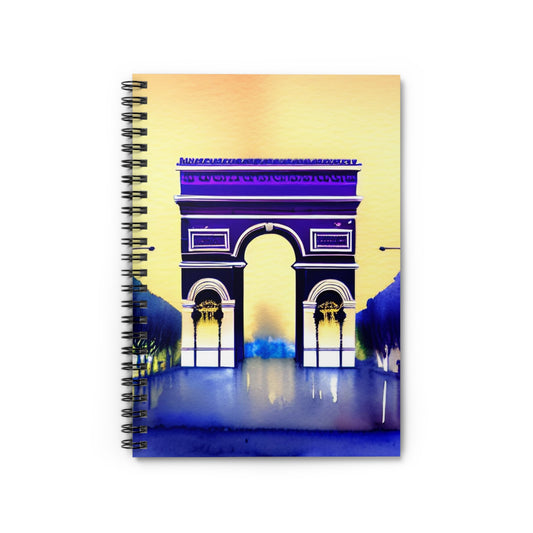 Paris Spiral Notebook, Ruled Line, Arc de Triomphe