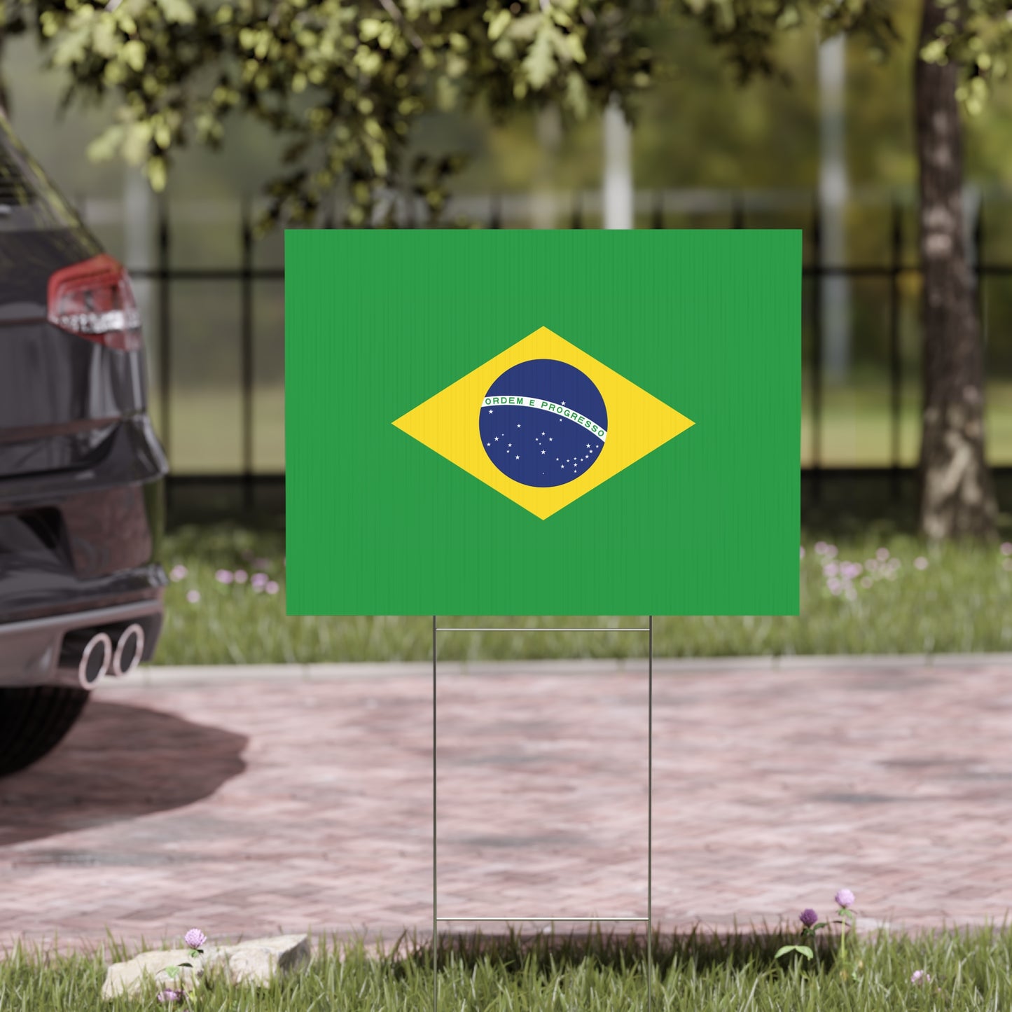 Brazilian Flag Yard Sign