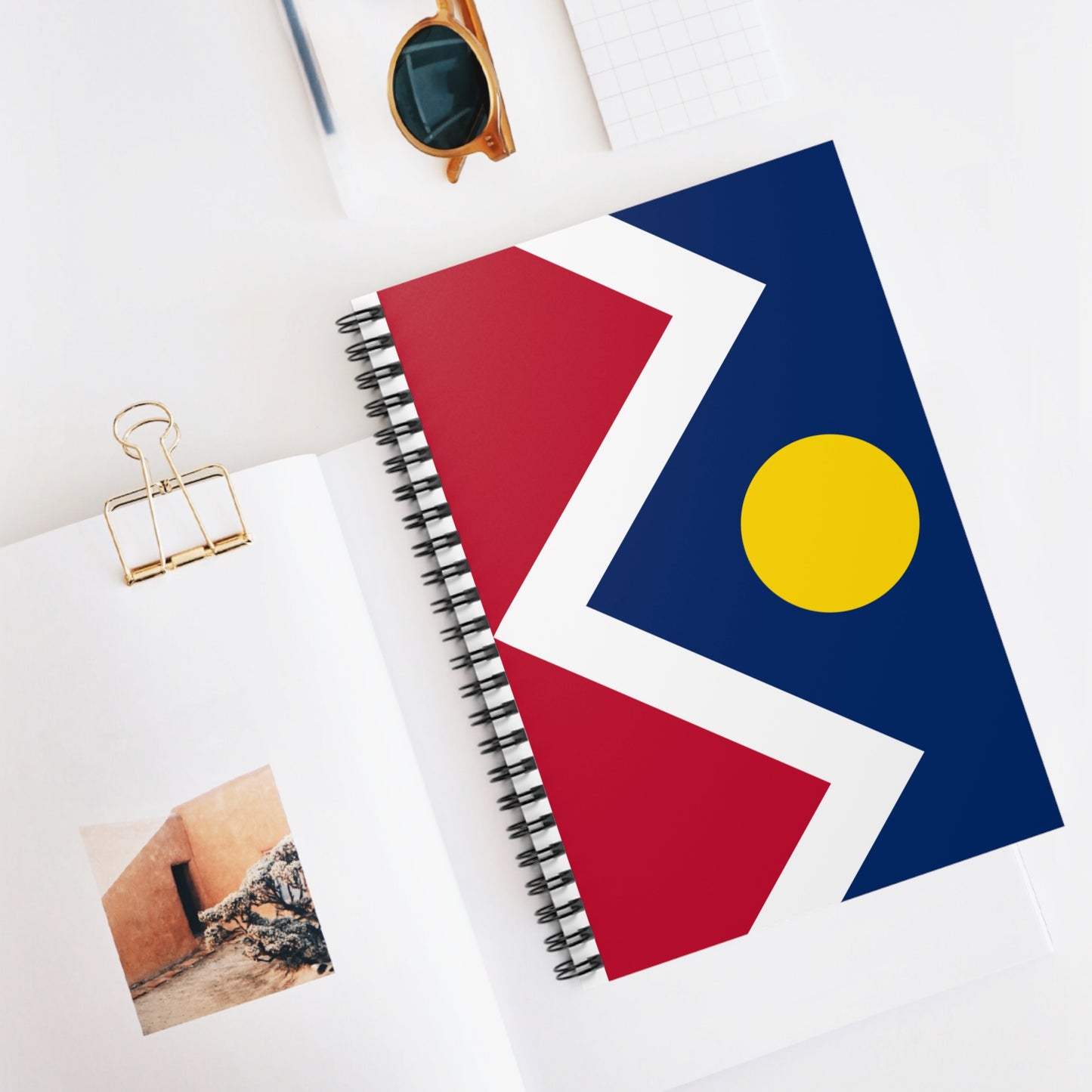 Denver Flag Spiral Notebook, Ruled Line